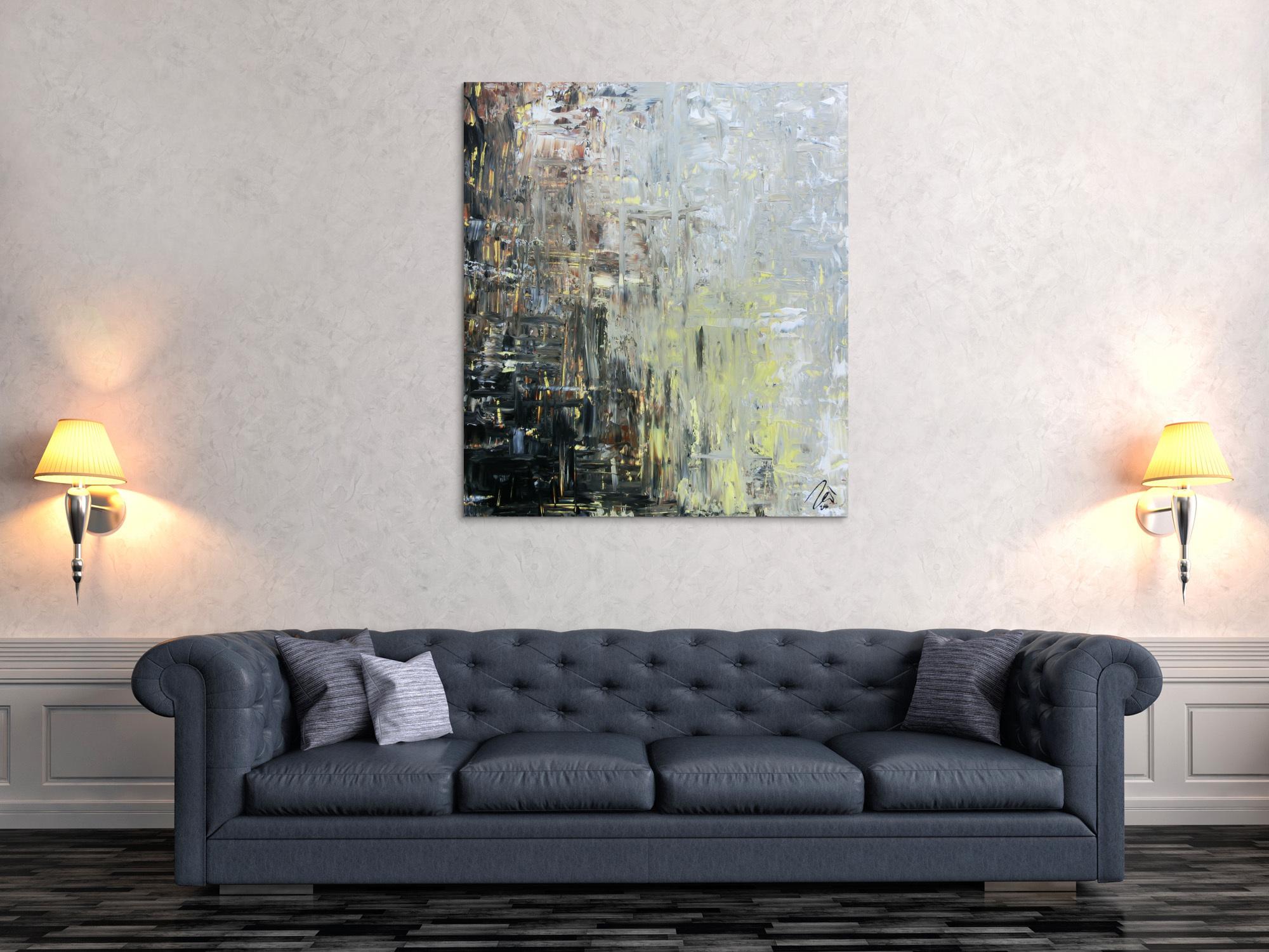 Abstraktes Gemälde modern mediterrane Farben