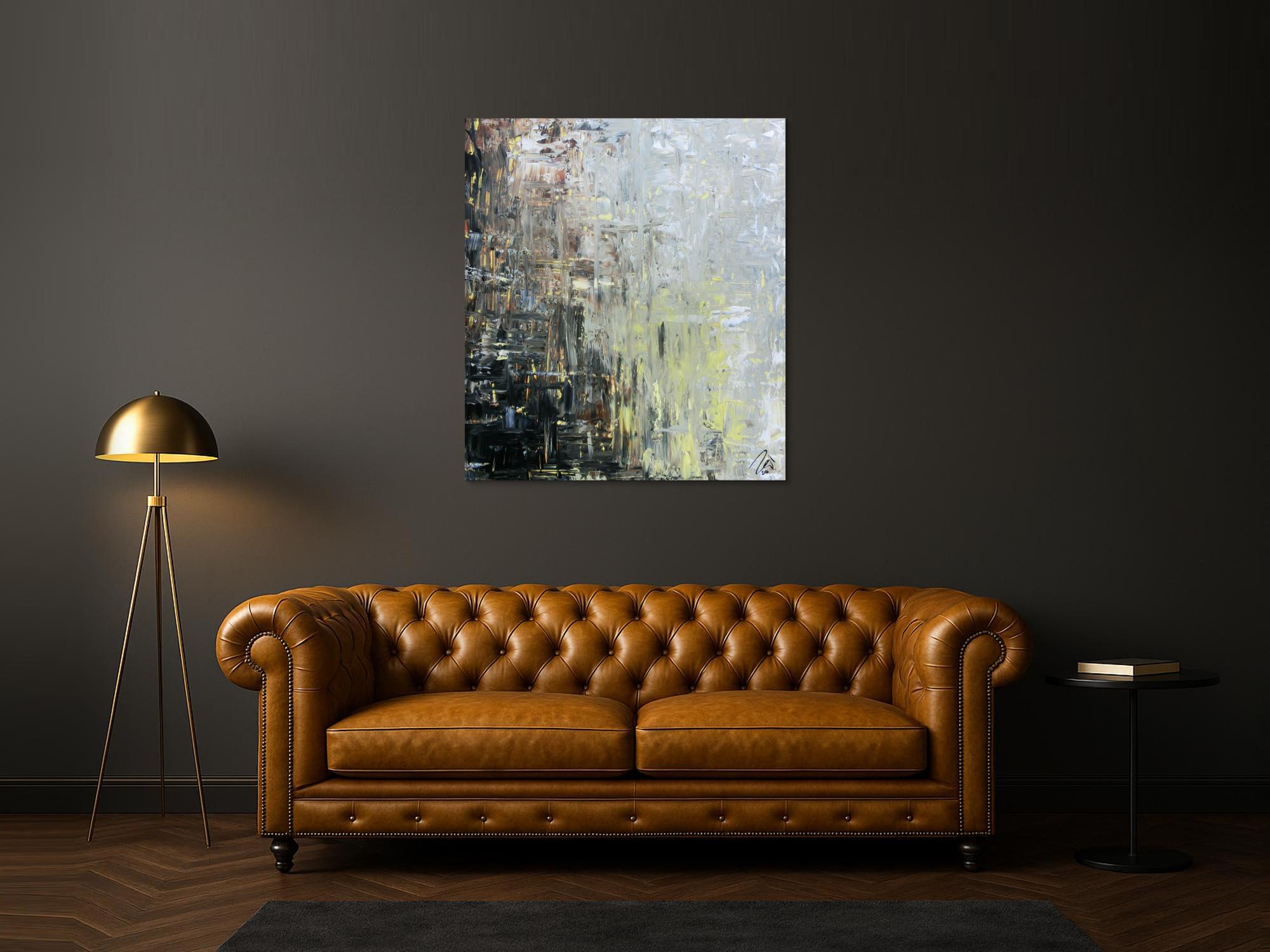 Abstraktes Gemälde modern mediterrane Farben