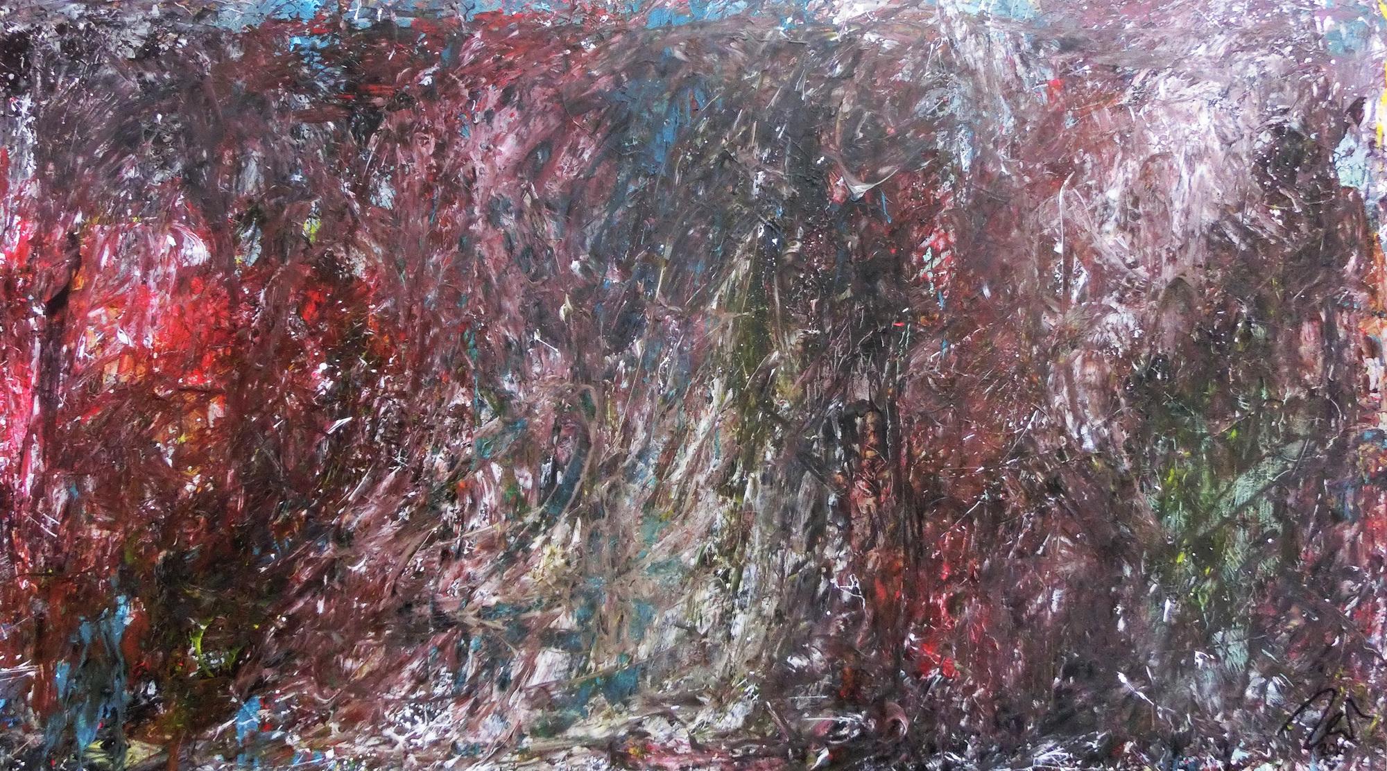 Abstraktes Gemälde dunkel modern zeitgenössisch schlicht meisterwerk