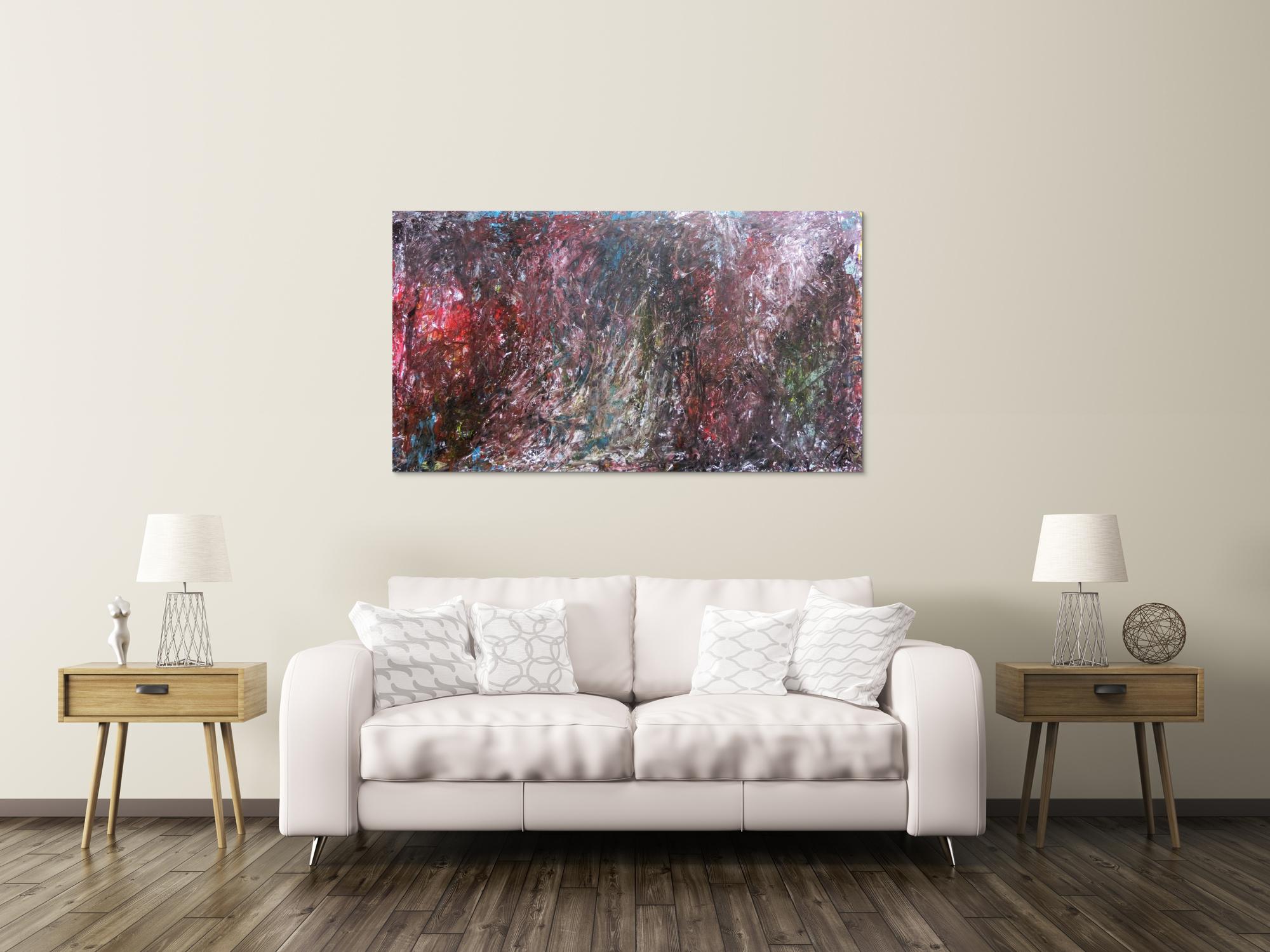 Abstraktes Gemälde dunkel modern zeitgenössisch schlicht meisterwerk