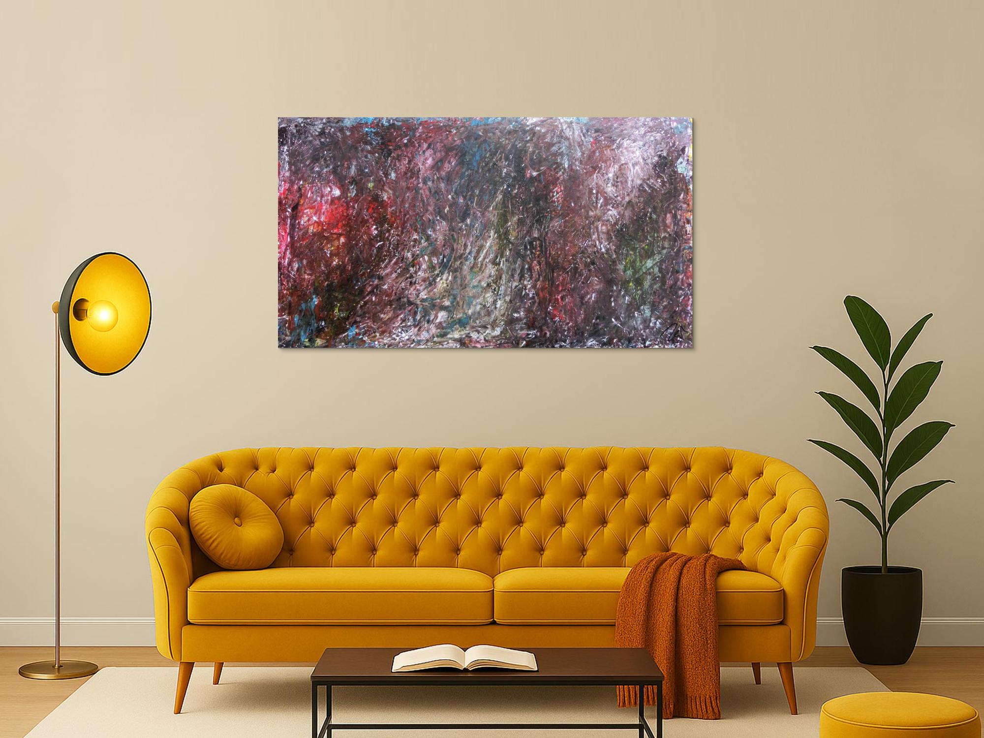 Abstraktes Gemälde dunkel modern zeitgenössisch schlicht meisterwerk