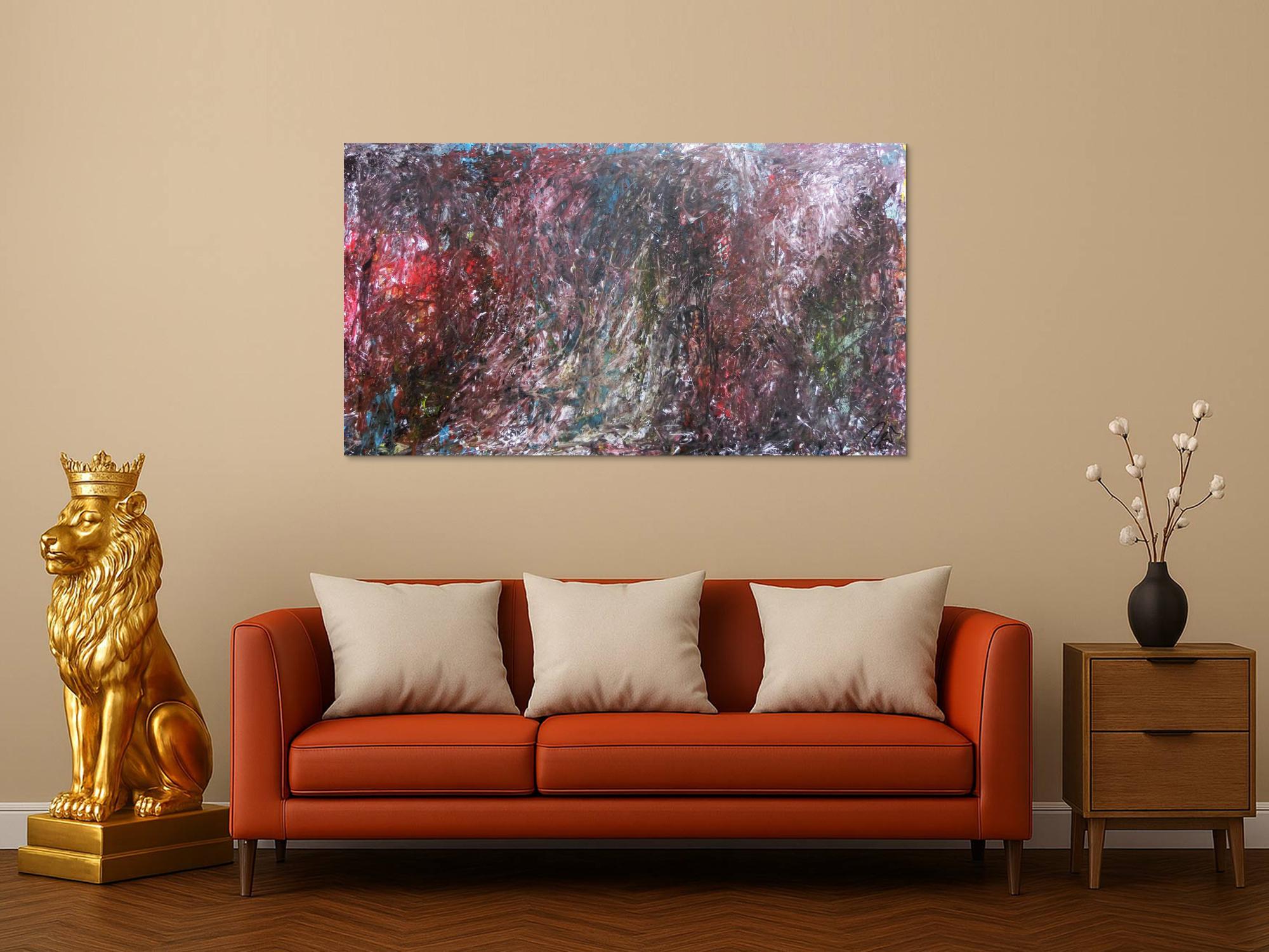 Abstraktes Gemälde dunkel modern zeitgenössisch schlicht meisterwerk