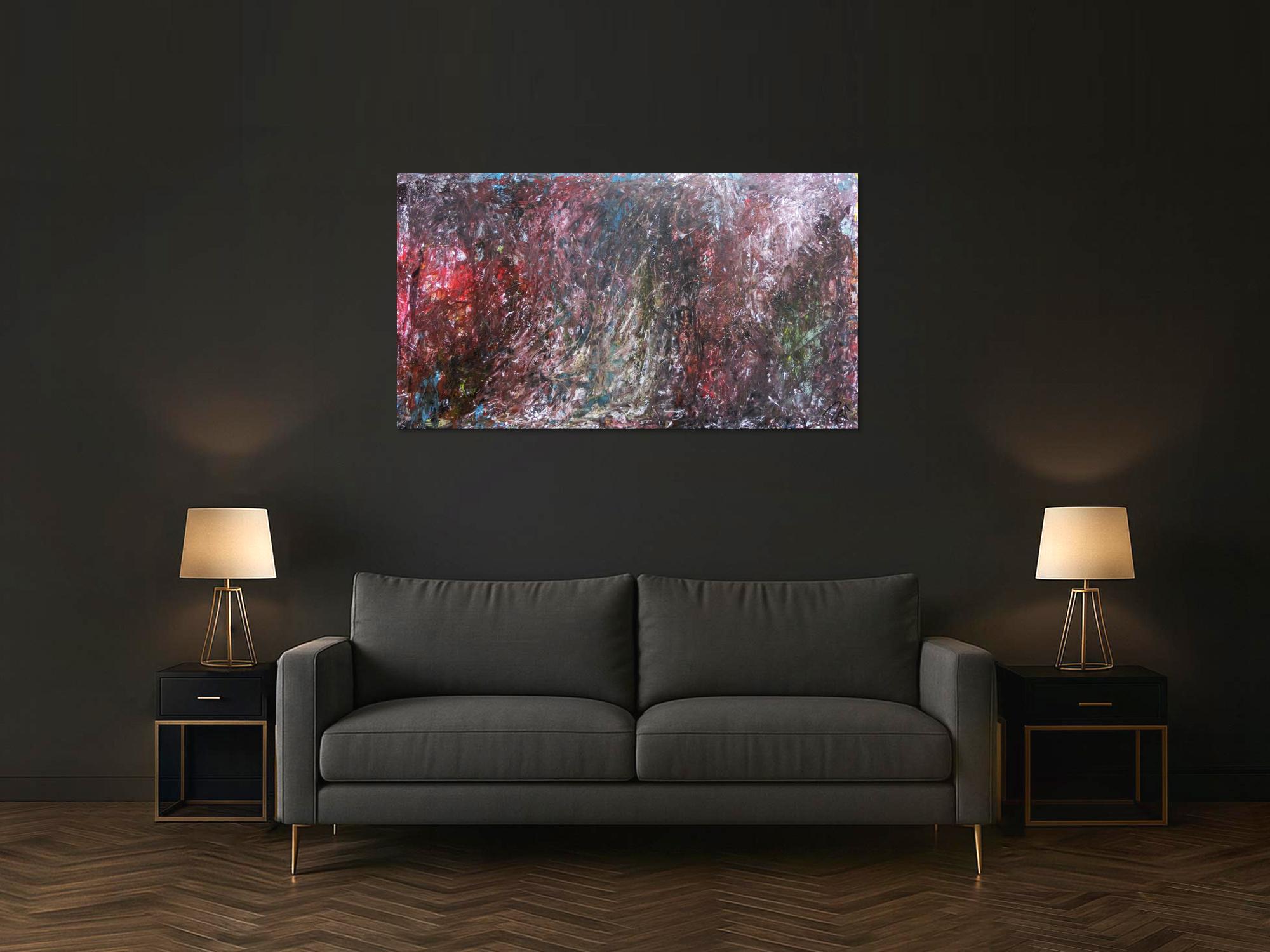 Abstraktes Gemälde dunkel modern zeitgenössisch schlicht meisterwerk