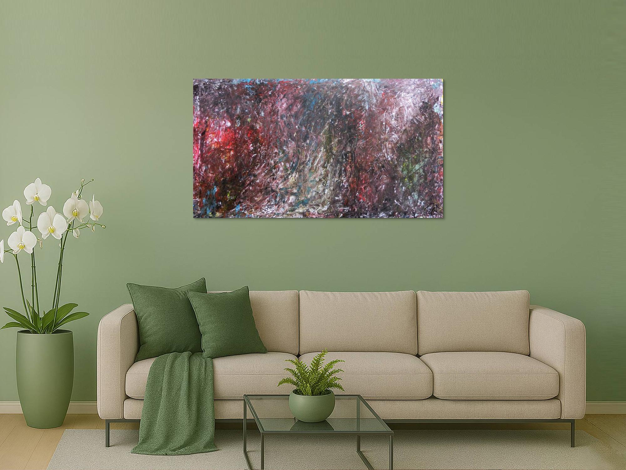 Abstraktes Gemälde dunkel modern zeitgenössisch schlicht meisterwerk