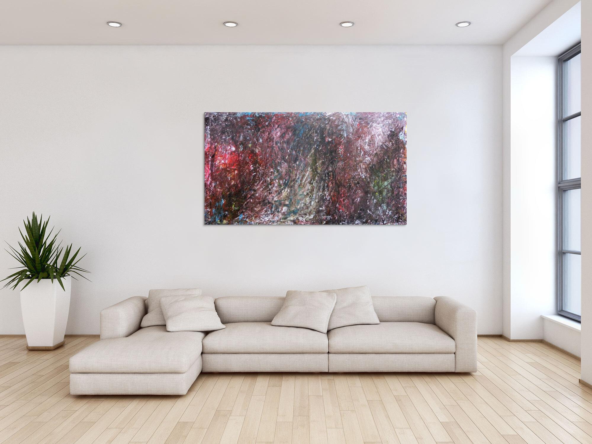 Abstraktes Gemälde dunkel modern zeitgenössisch schlicht meisterwerk