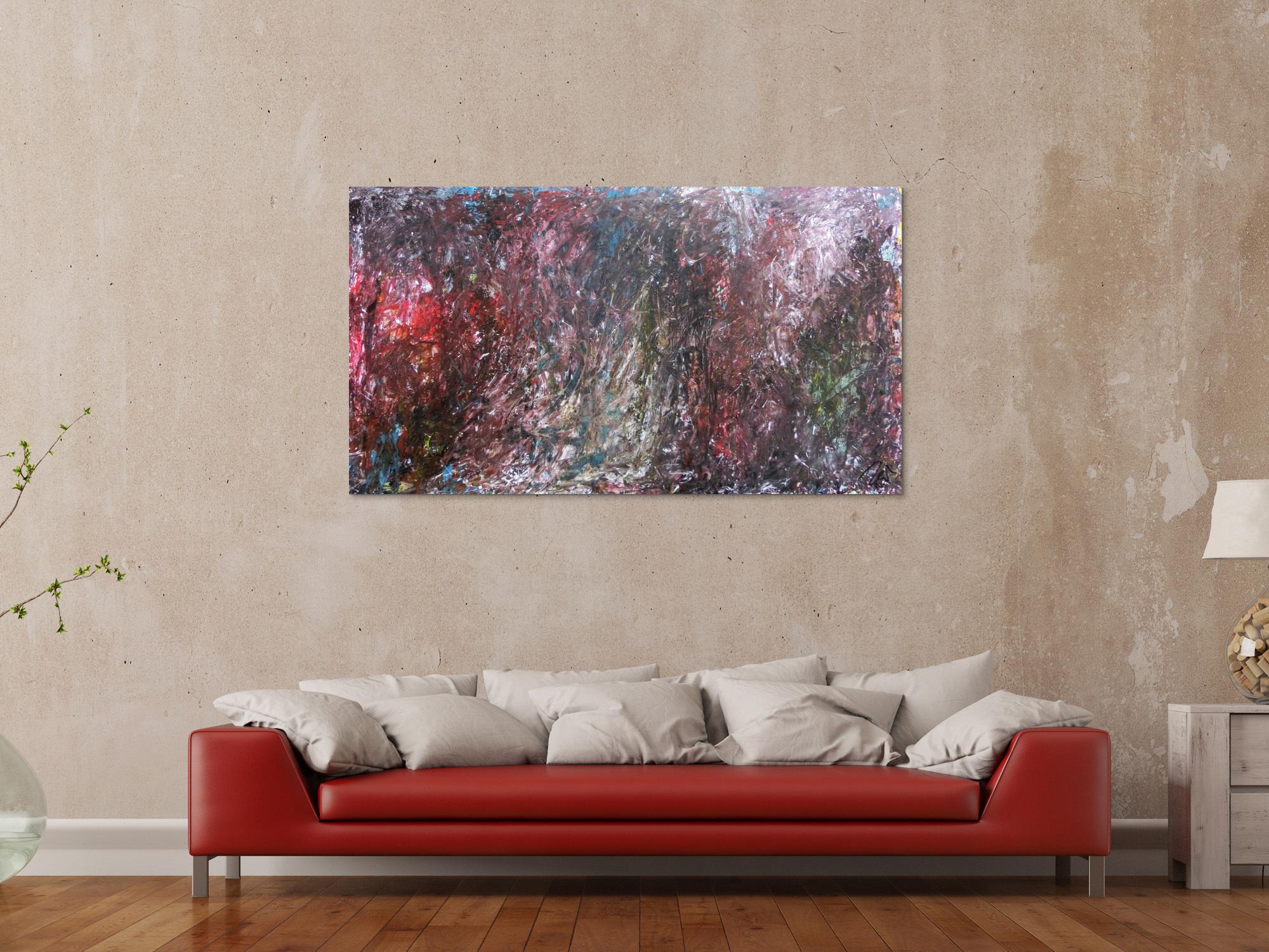 Abstraktes Gemälde dunkel modern zeitgenössisch schlicht meisterwerk