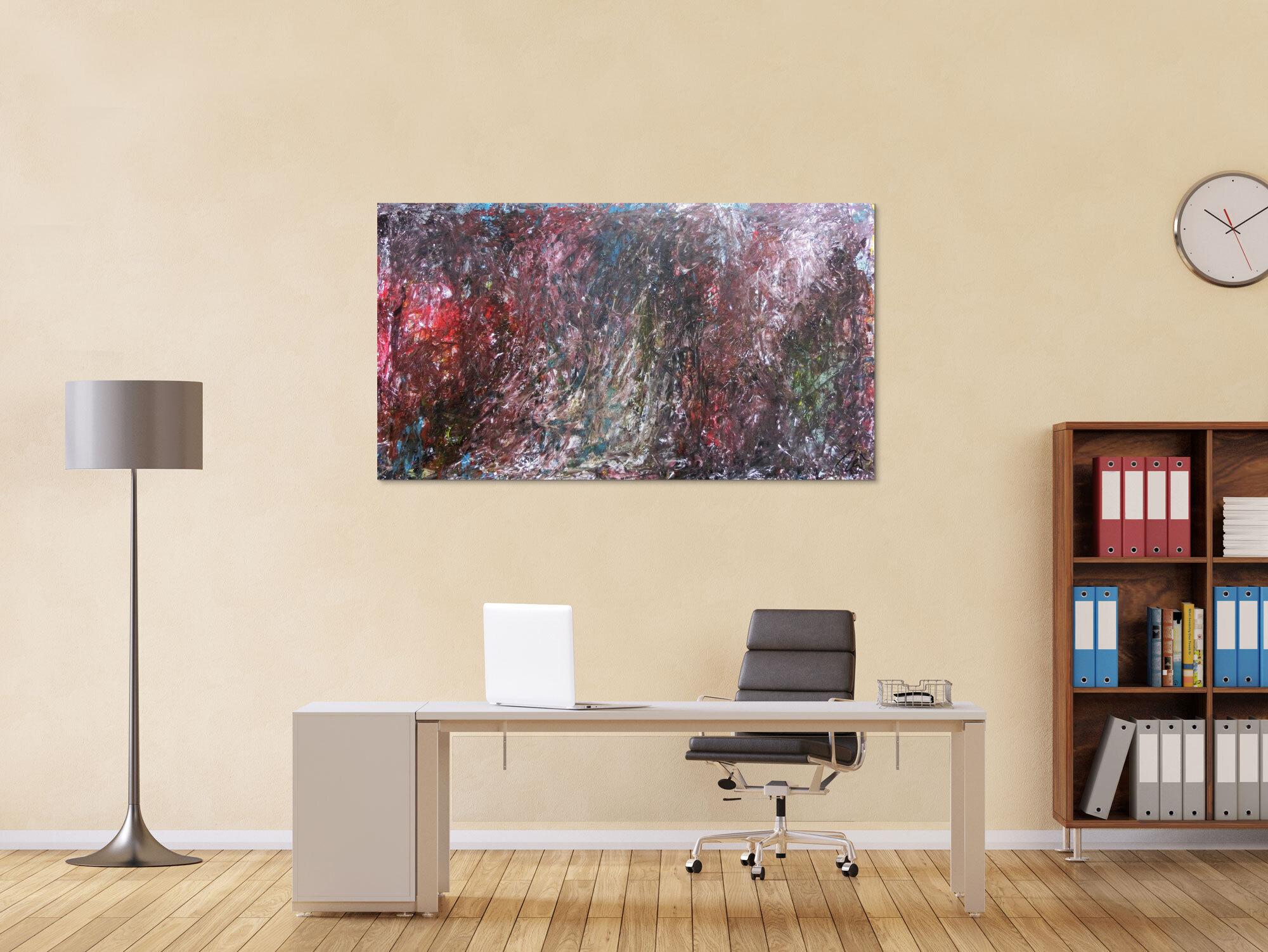 Abstraktes Gemälde dunkel modern zeitgenössisch schlicht meisterwerk