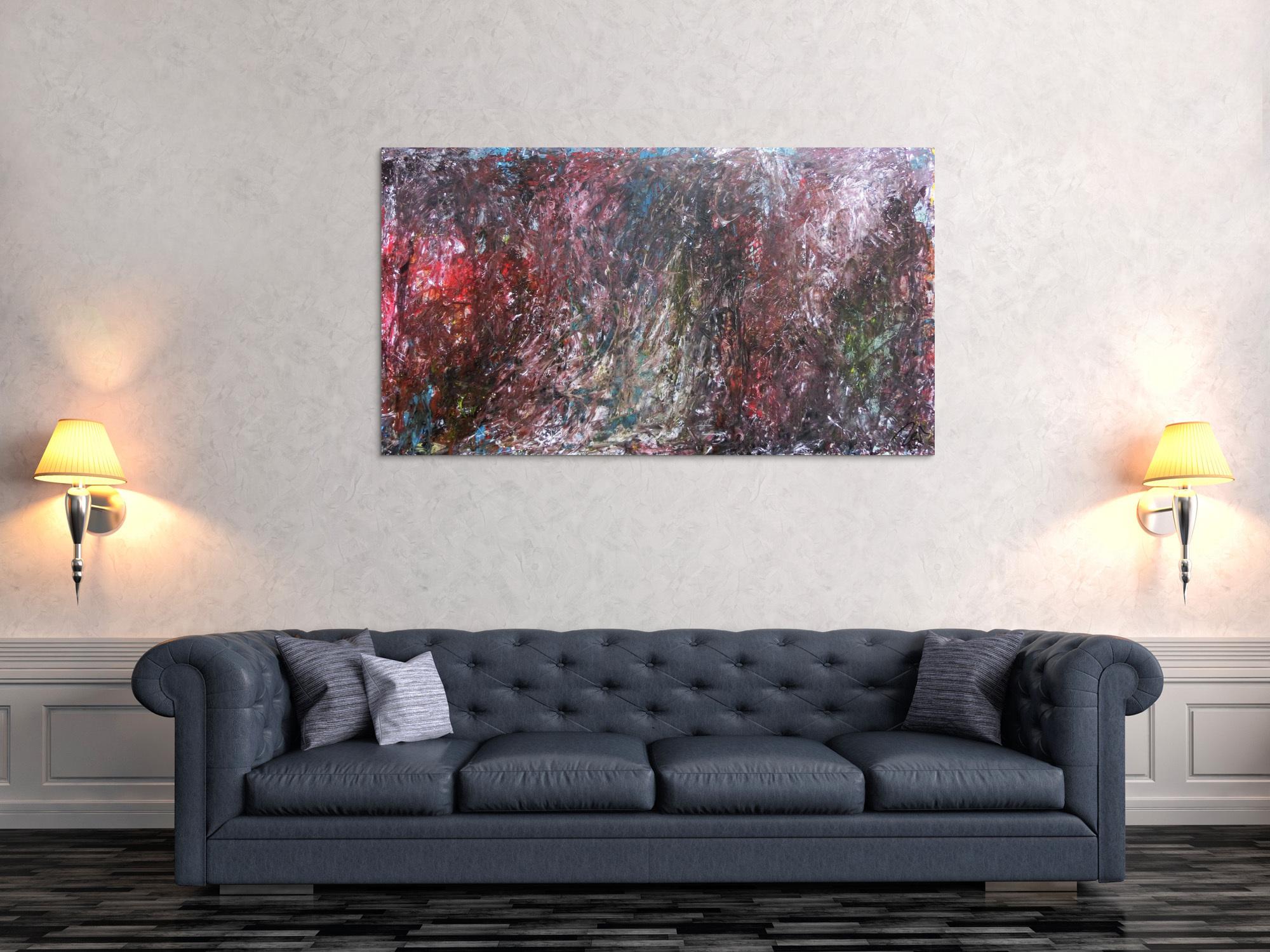 Abstraktes Gemälde dunkel modern zeitgenössisch schlicht meisterwerk