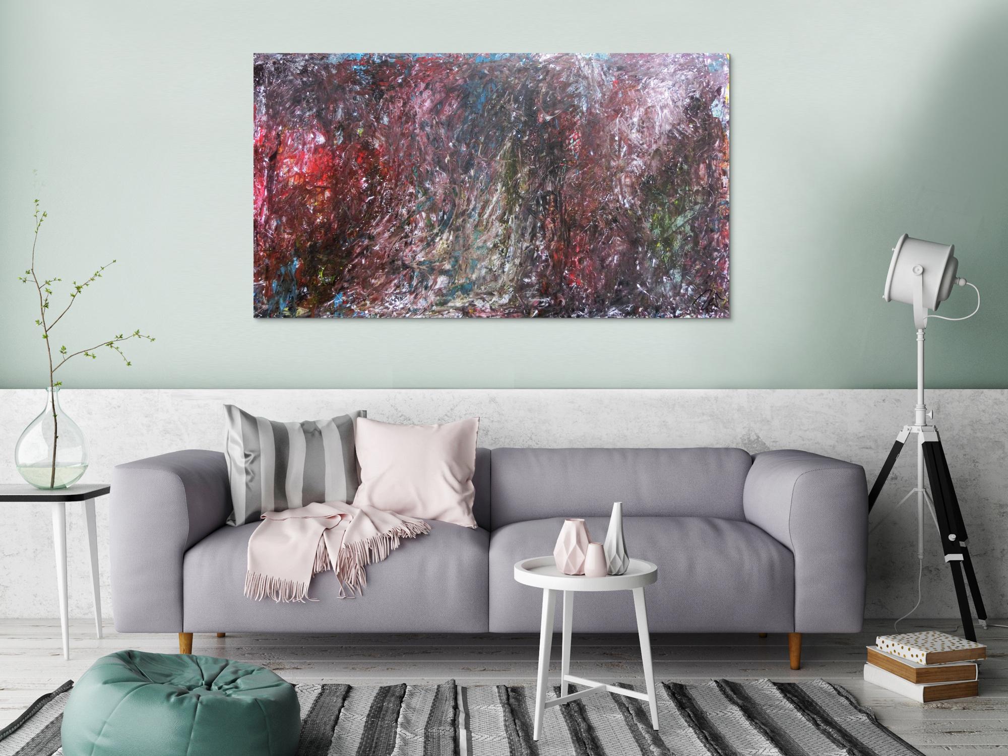 Abstraktes Gemälde dunkel modern zeitgenössisch schlicht meisterwerk