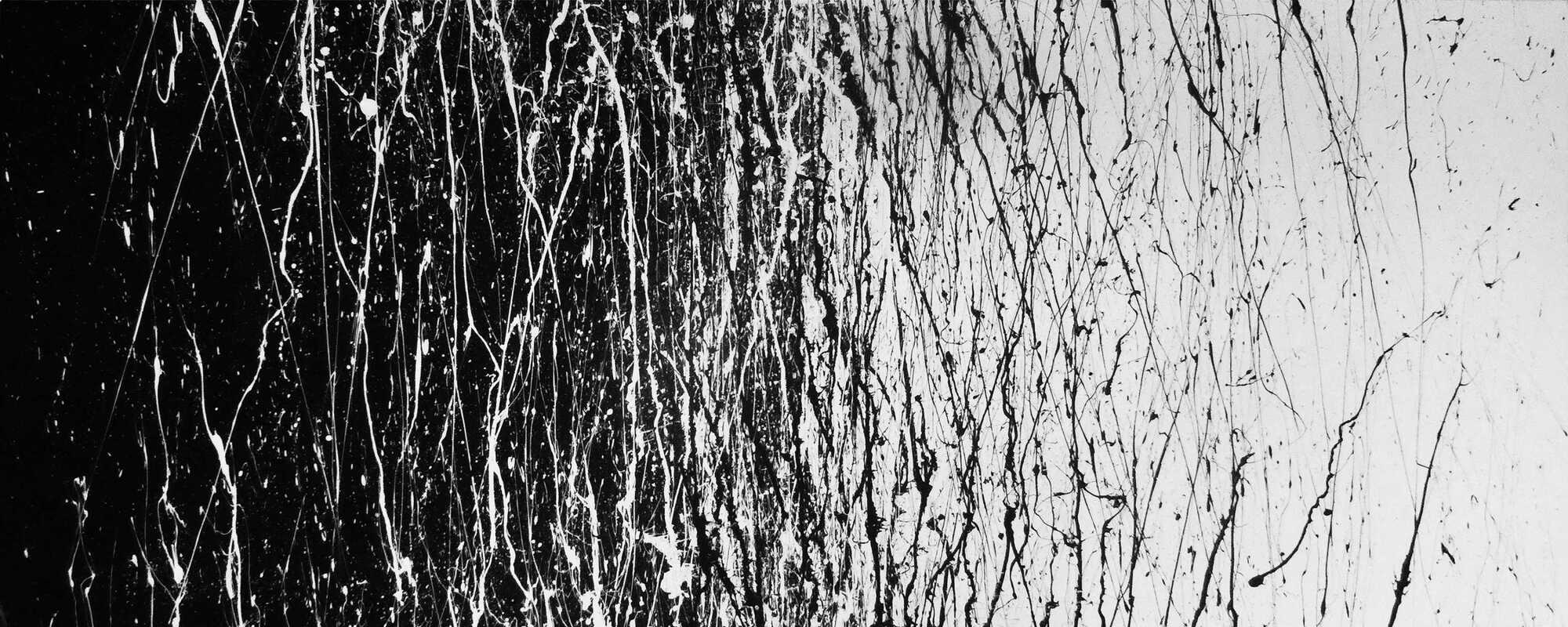 Modernes Acrylbild abstrakt schwarz weiß