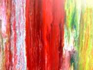 Detailaufnahme Buntes abstraktes Acrylbild modernes Gemälde viele Farben sehr bunt
