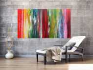 Buntes abstraktes Acrylbild modernes Gemälde viele Farben sehr bunt
