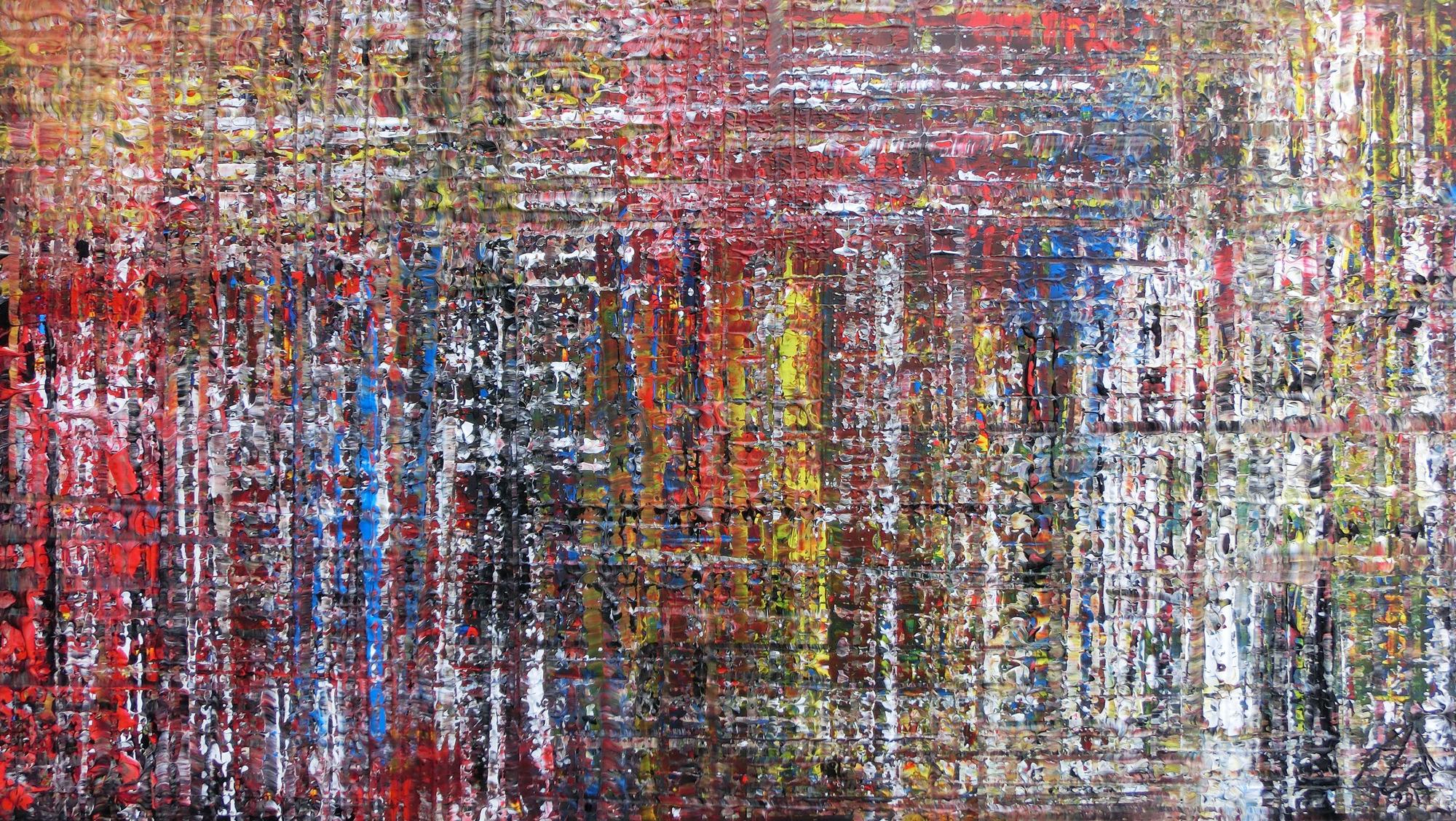 Abstraktes Acrylbild in Spachteltechnik sehr modern und zeitgenössisch