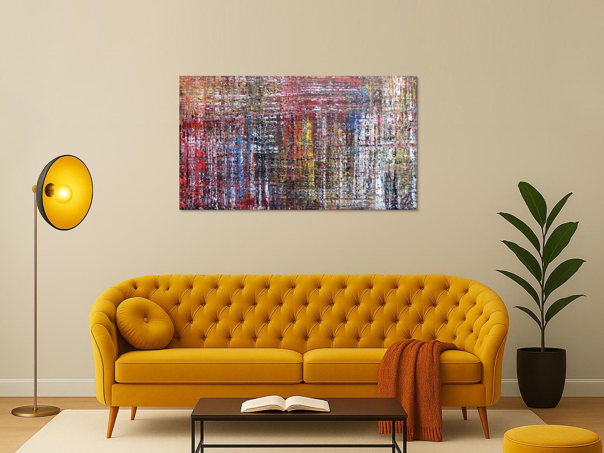 Abstraktes Acrylbild in Spachteltechnik sehr modern und zeitgenössisch