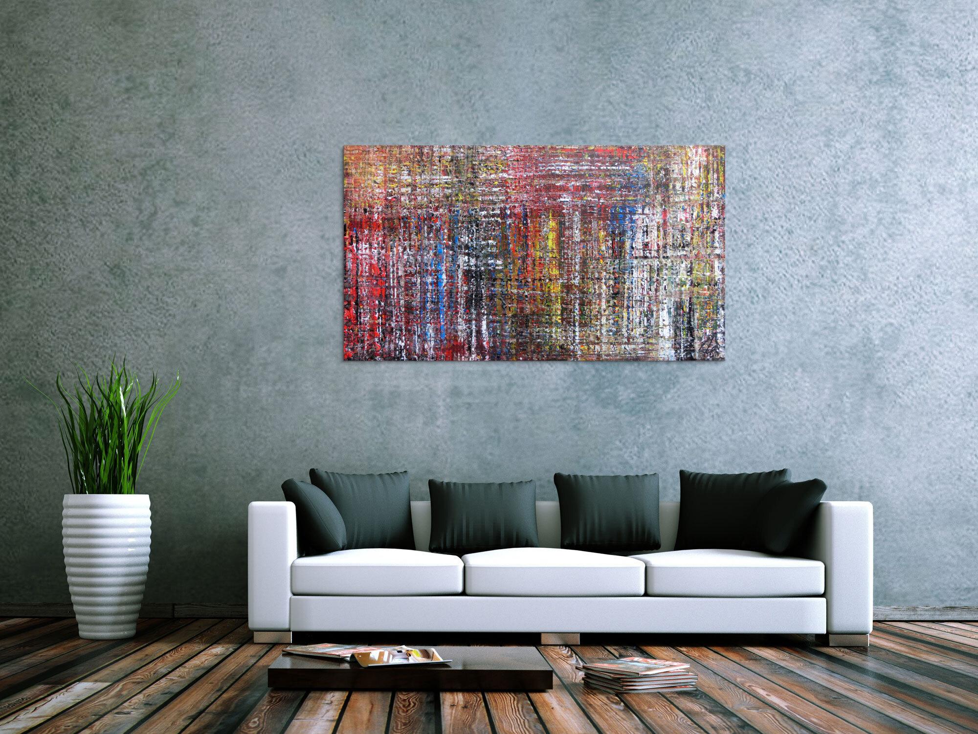 Abstraktes Acrylbild in Spachteltechnik sehr modern und zeitgenössisch