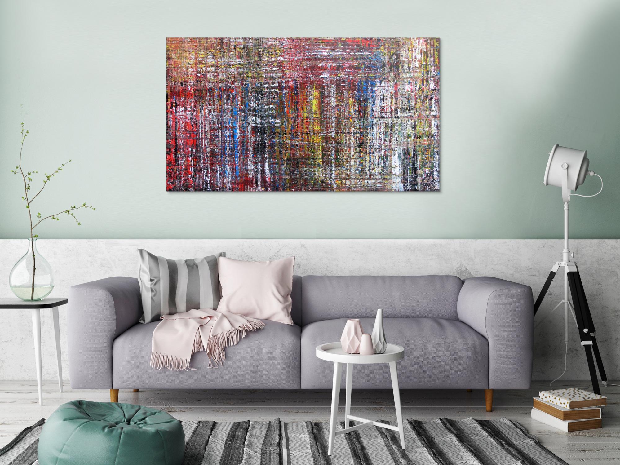 Abstraktes Acrylbild in Spachteltechnik sehr modern und zeitgenössisch