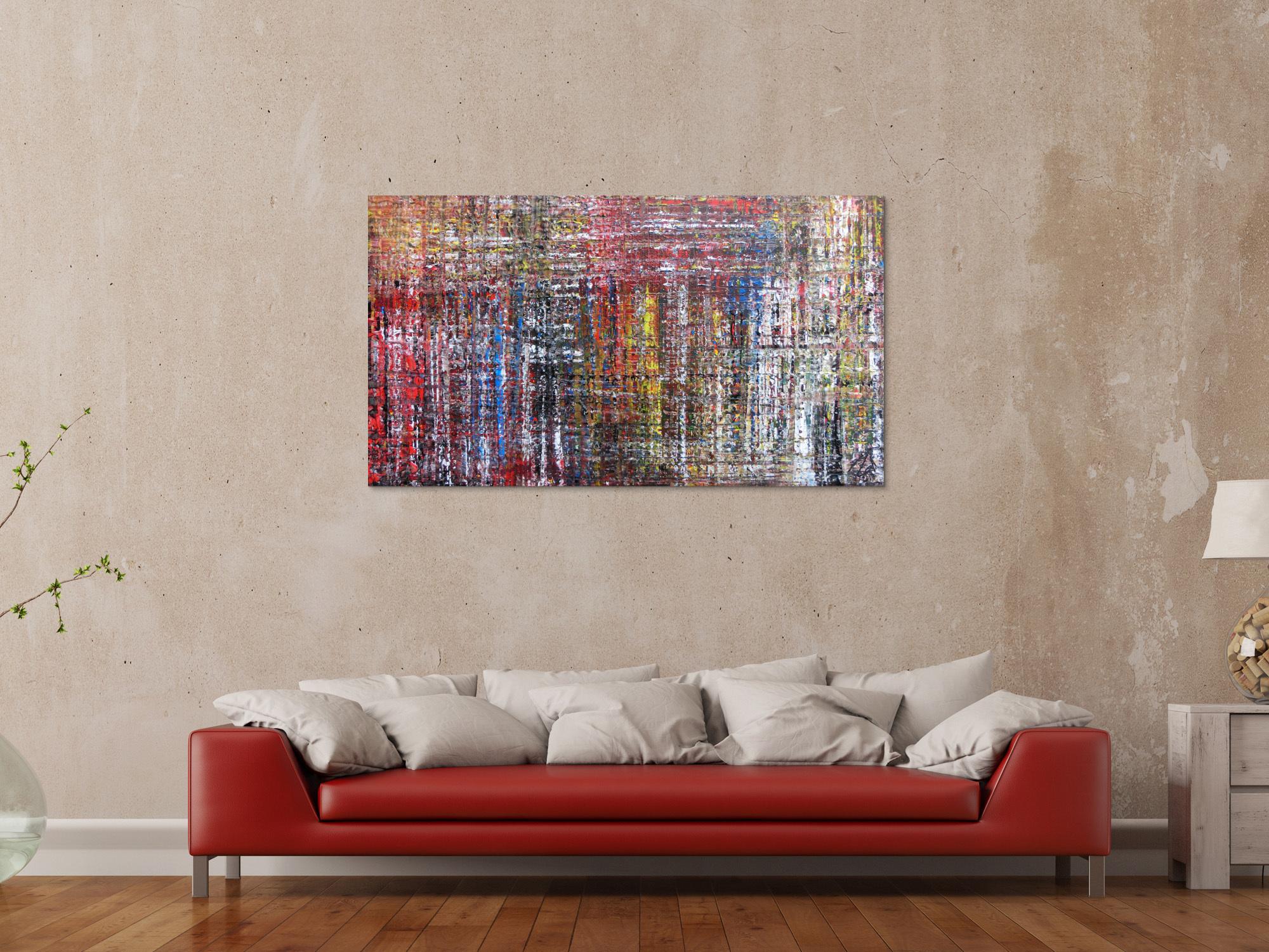 Abstraktes Acrylbild in Spachteltechnik sehr modern und zeitgenössisch