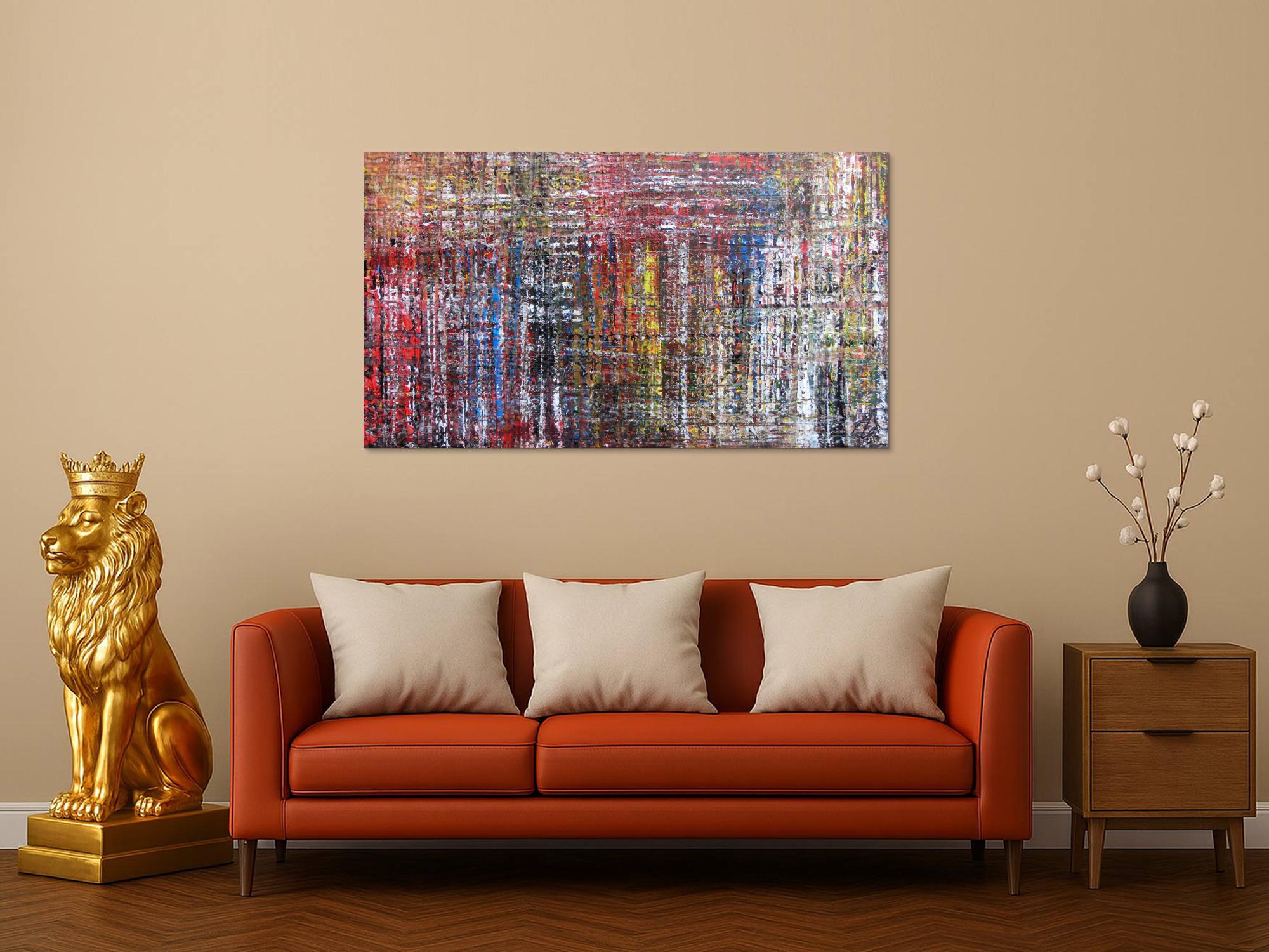 Abstraktes Acrylbild in Spachteltechnik sehr modern und zeitgenössisch