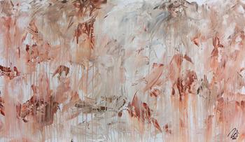 Modernes Gemälde abstrakt mediterran weiß beige braun