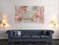 Modernes Gemälde abstrakt mediterran weiß beige braun