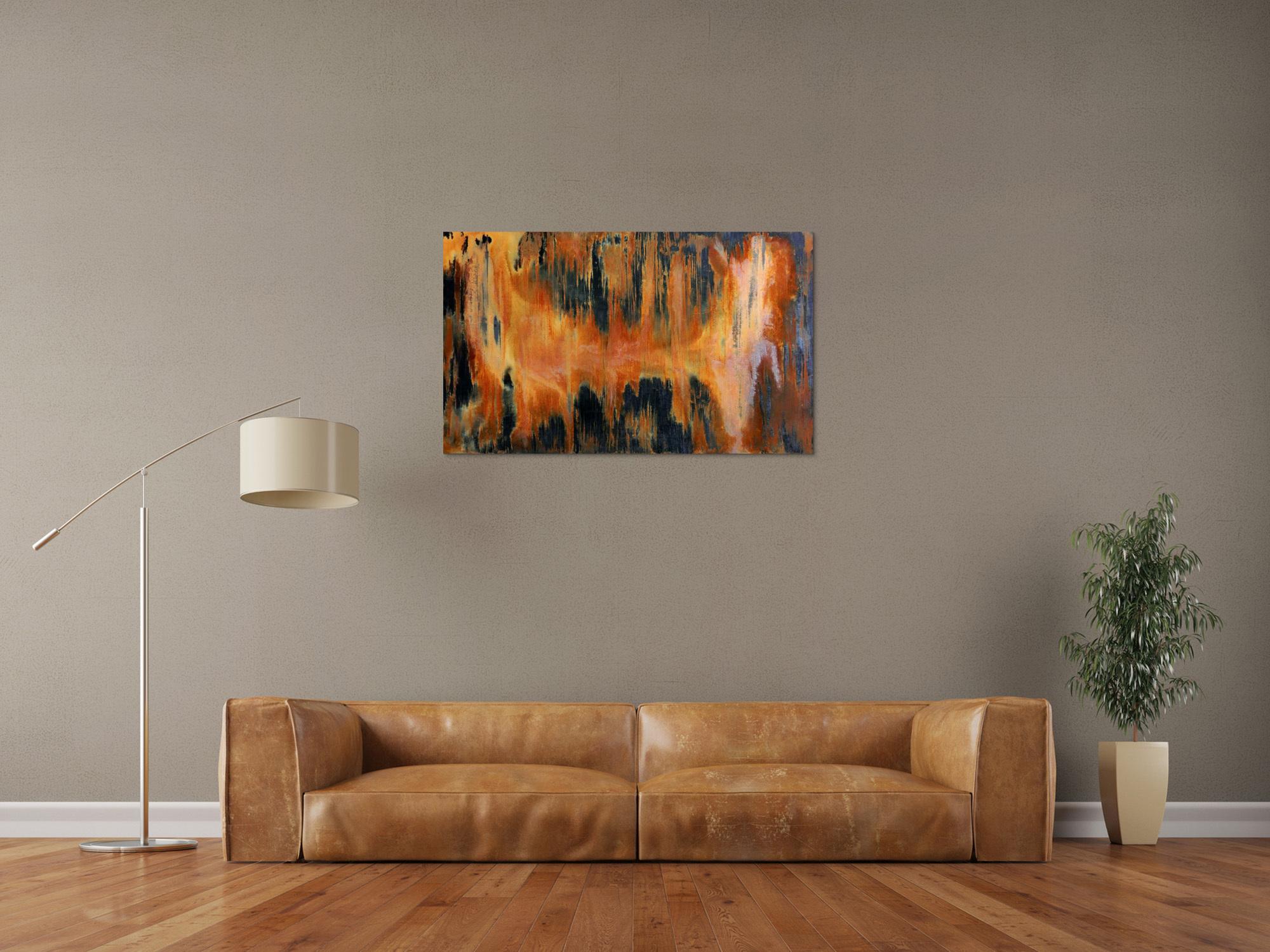 Abstraktes Rostbild - Kunst aus Rost