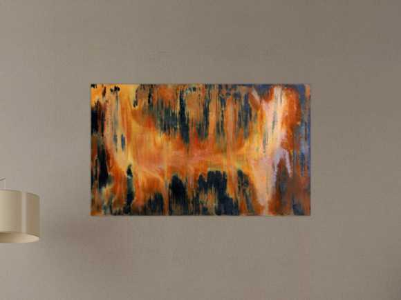 Abstraktes Rostbild - Kunst aus Rost