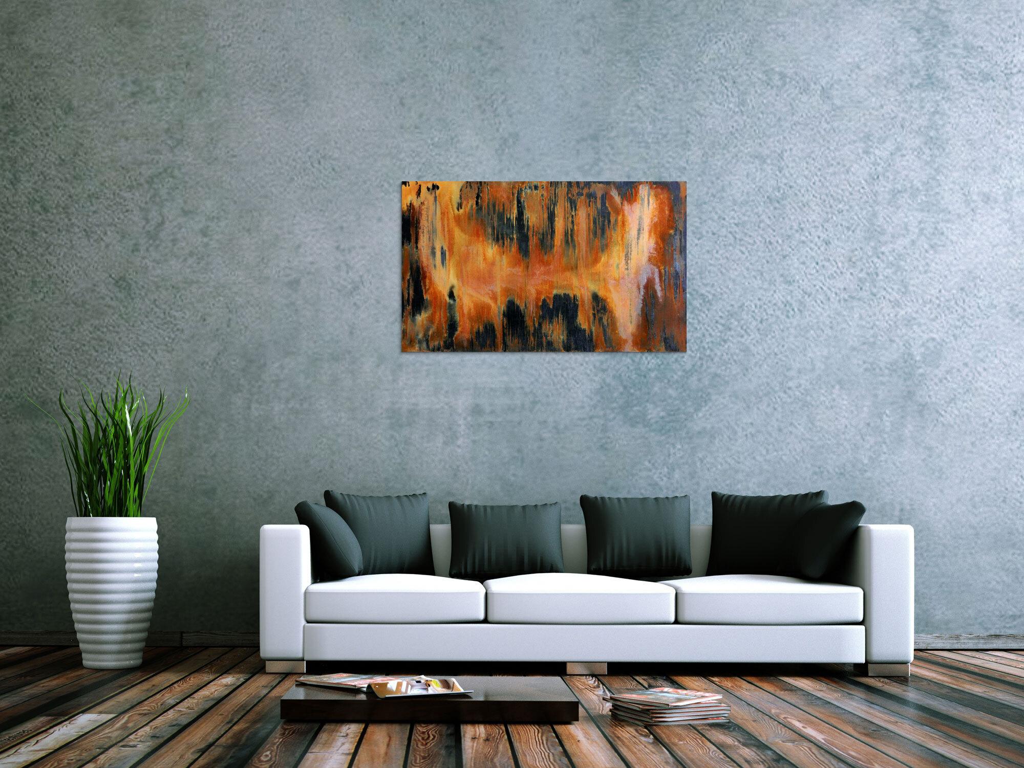 Abstraktes Rostbild - Kunst aus Rost