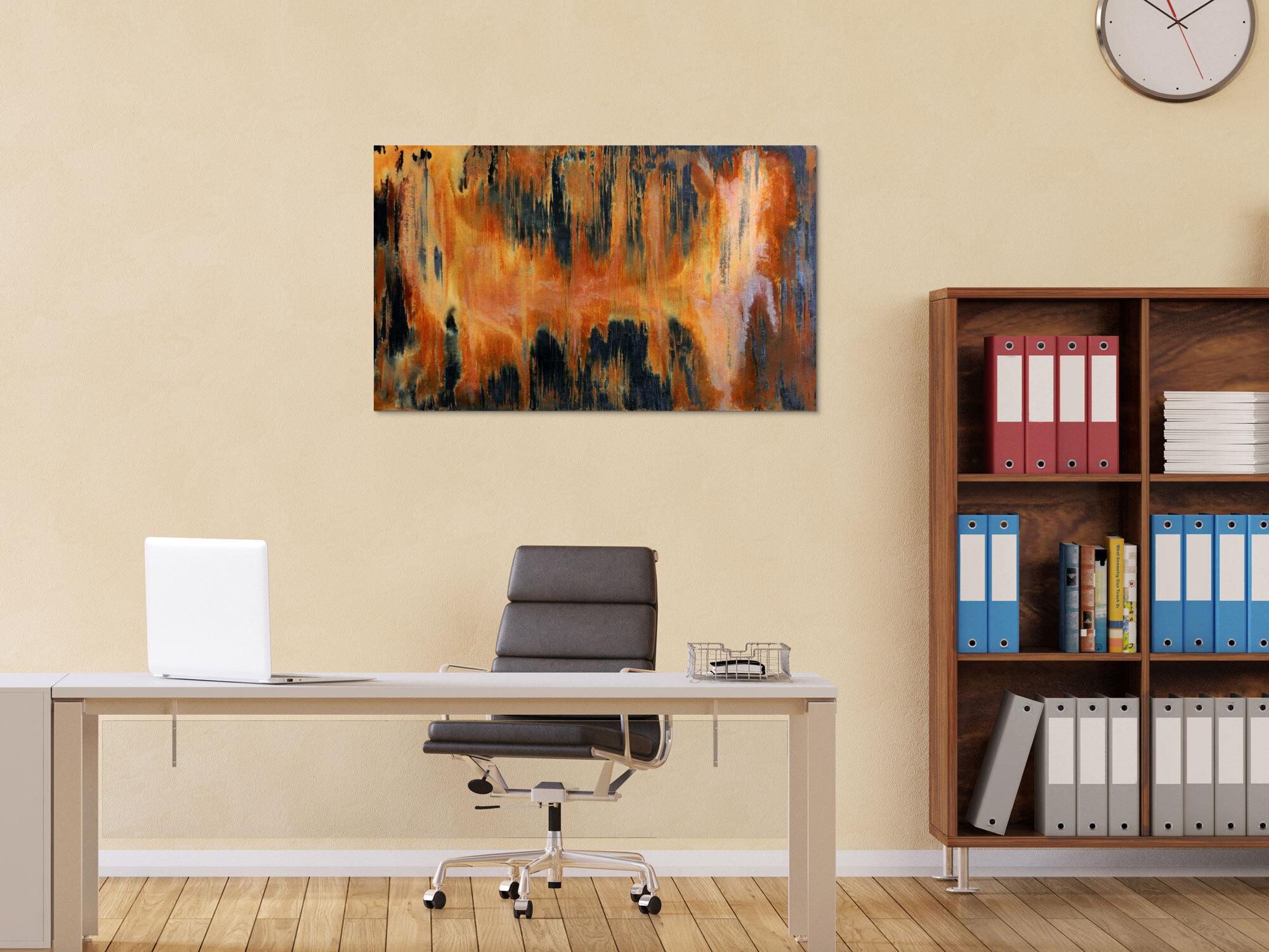 Abstraktes Rostbild - Kunst aus Rost