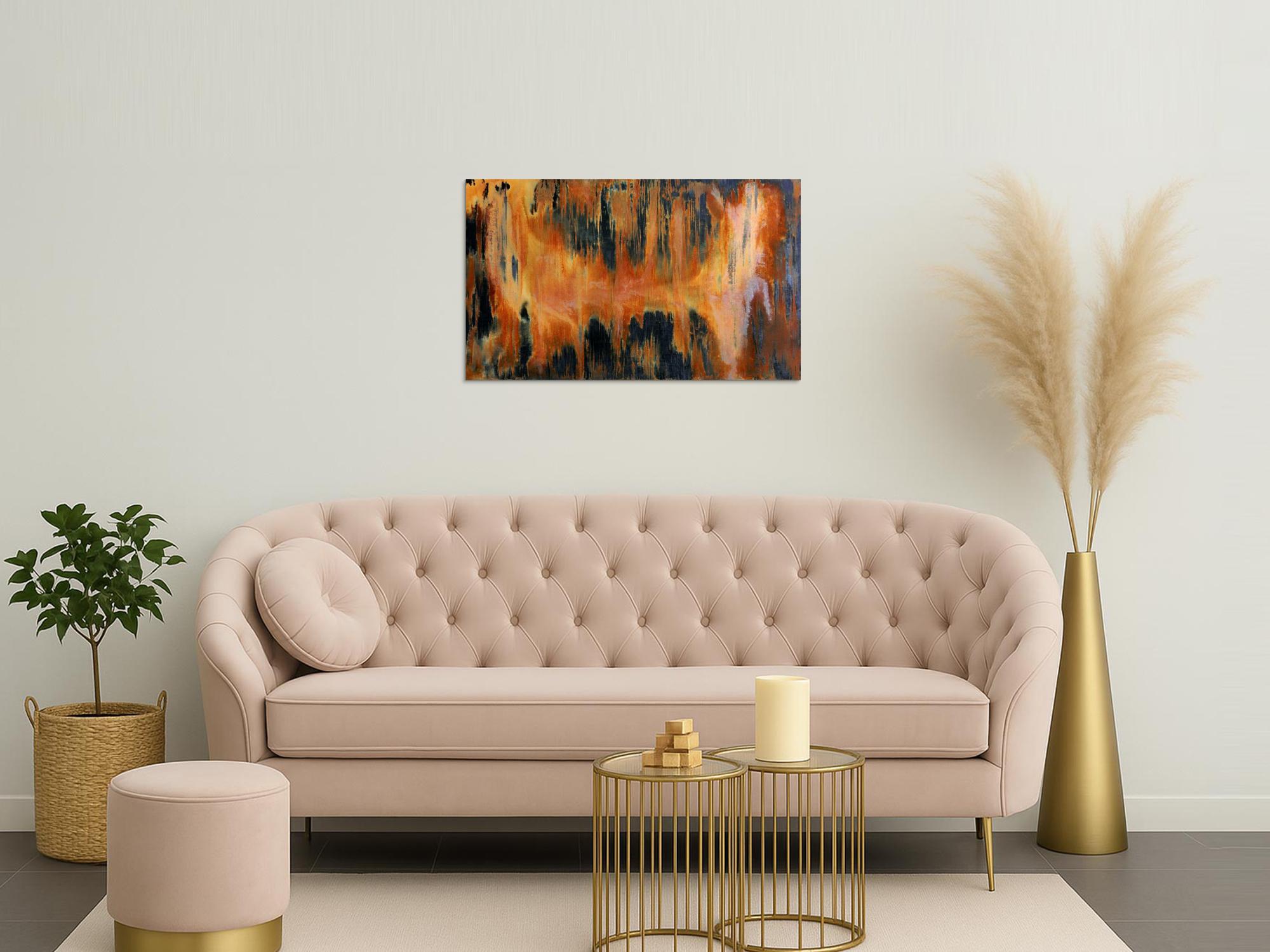 Abstraktes Rostbild - Kunst aus Rost