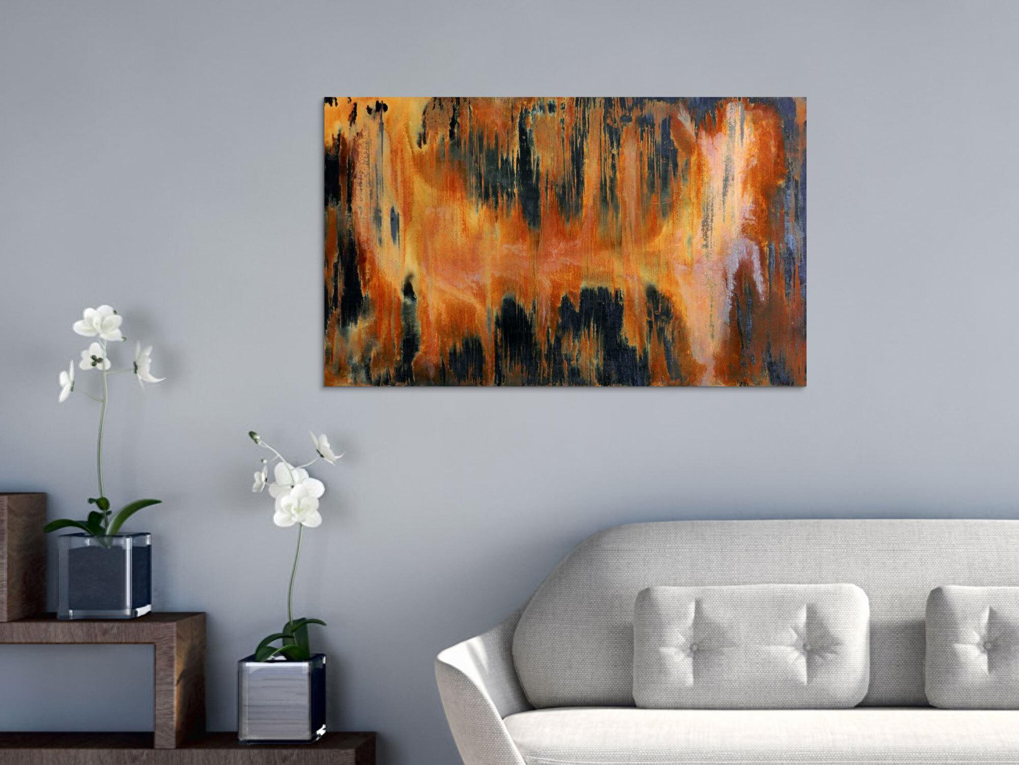 Abstraktes Rostbild - Kunst aus Rost