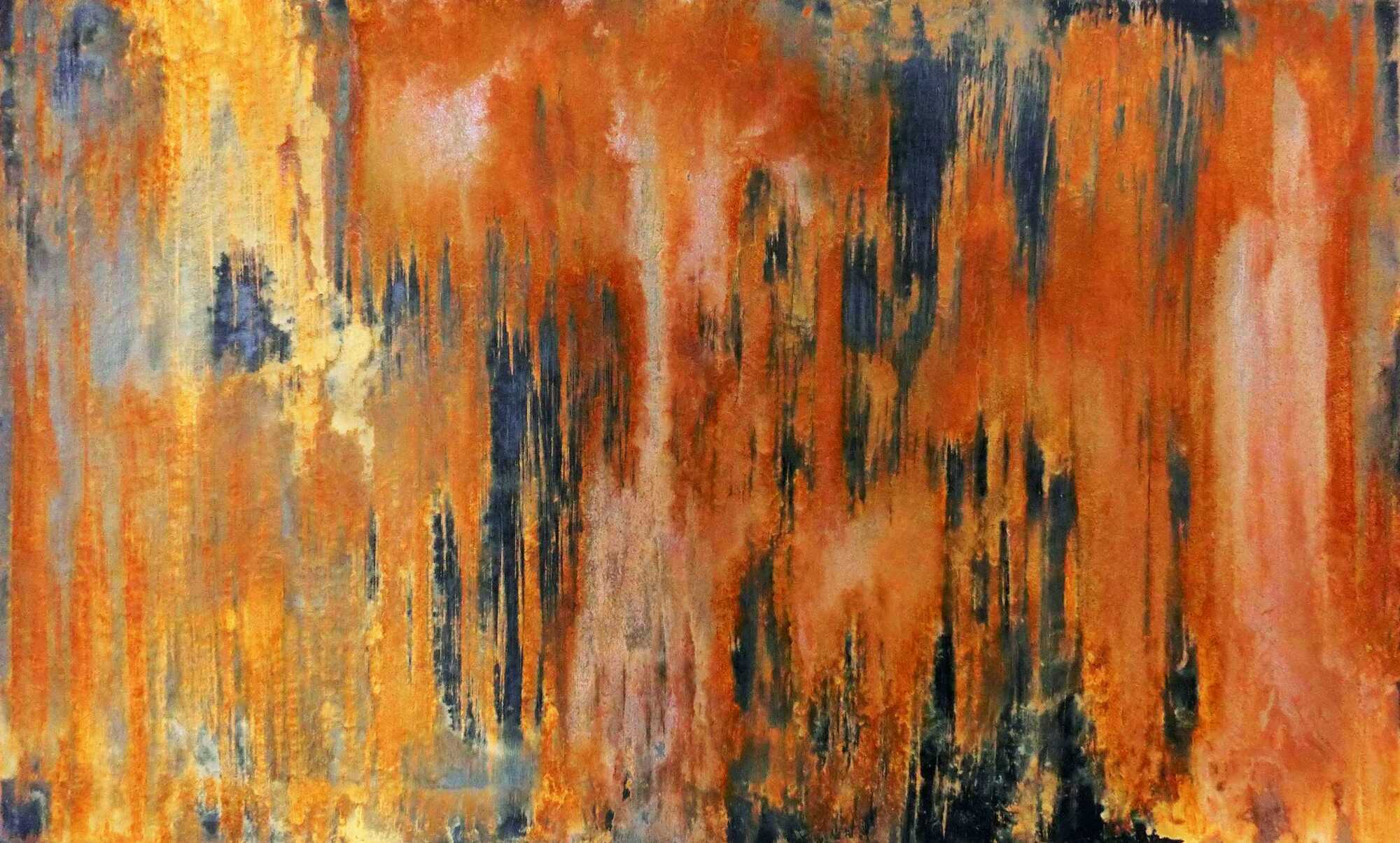 Abstraktes Rostbild - Kunst aus Rost