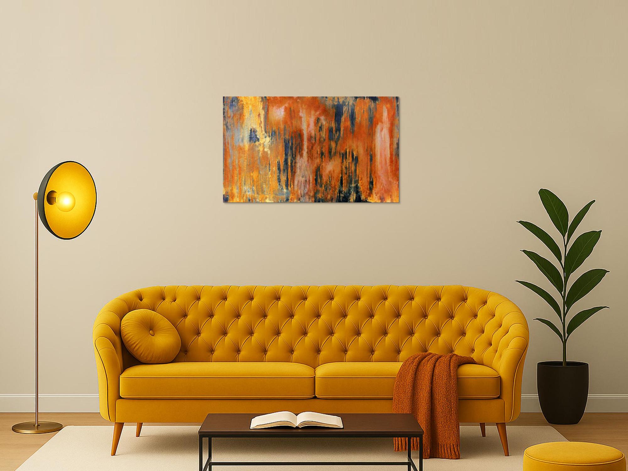 Abstraktes Rostbild - Kunst aus Rost