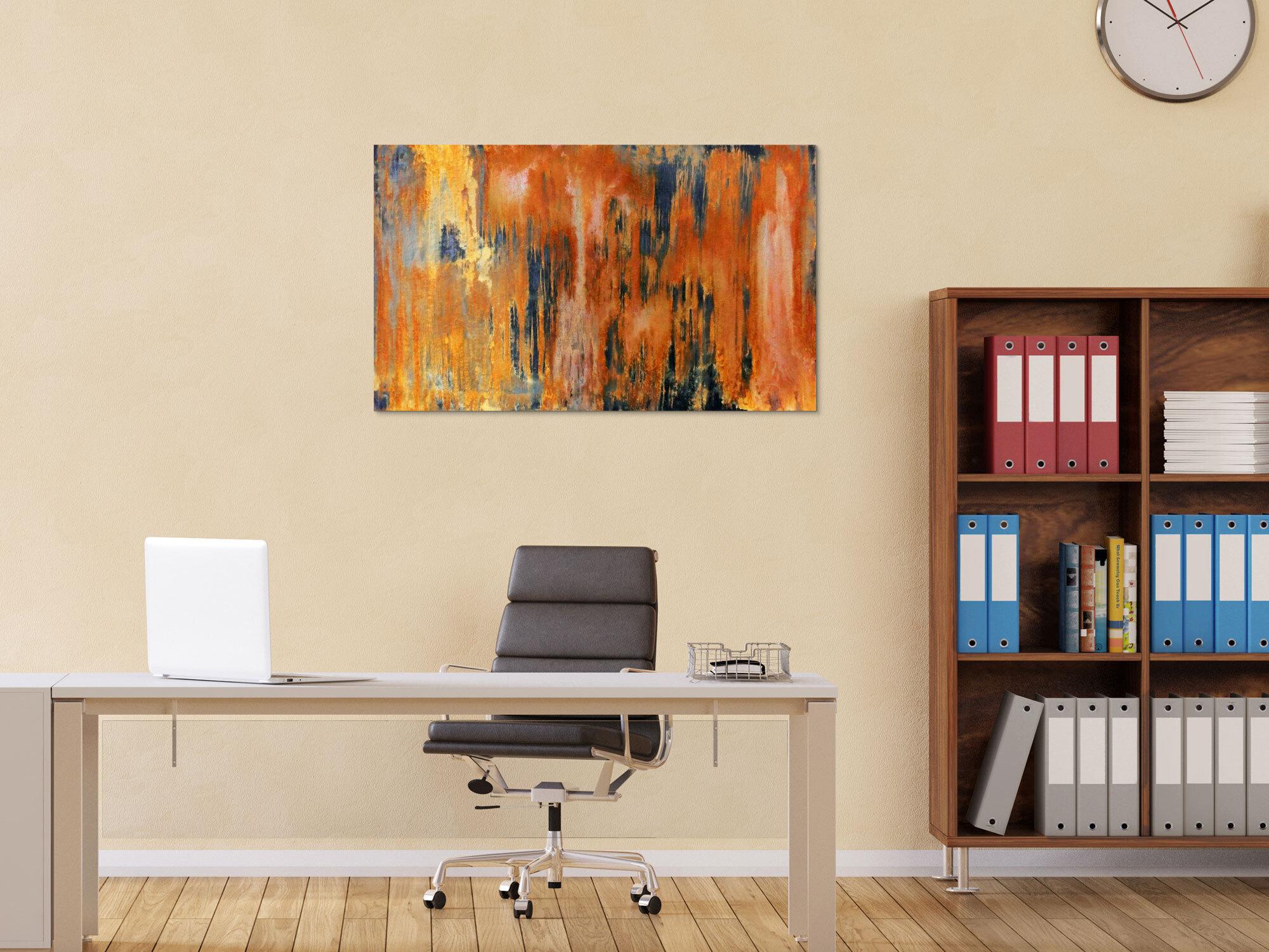 Abstraktes Rostbild - Kunst aus Rost