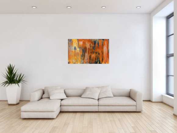 Abstraktes Rostbild - Kunst aus Rost