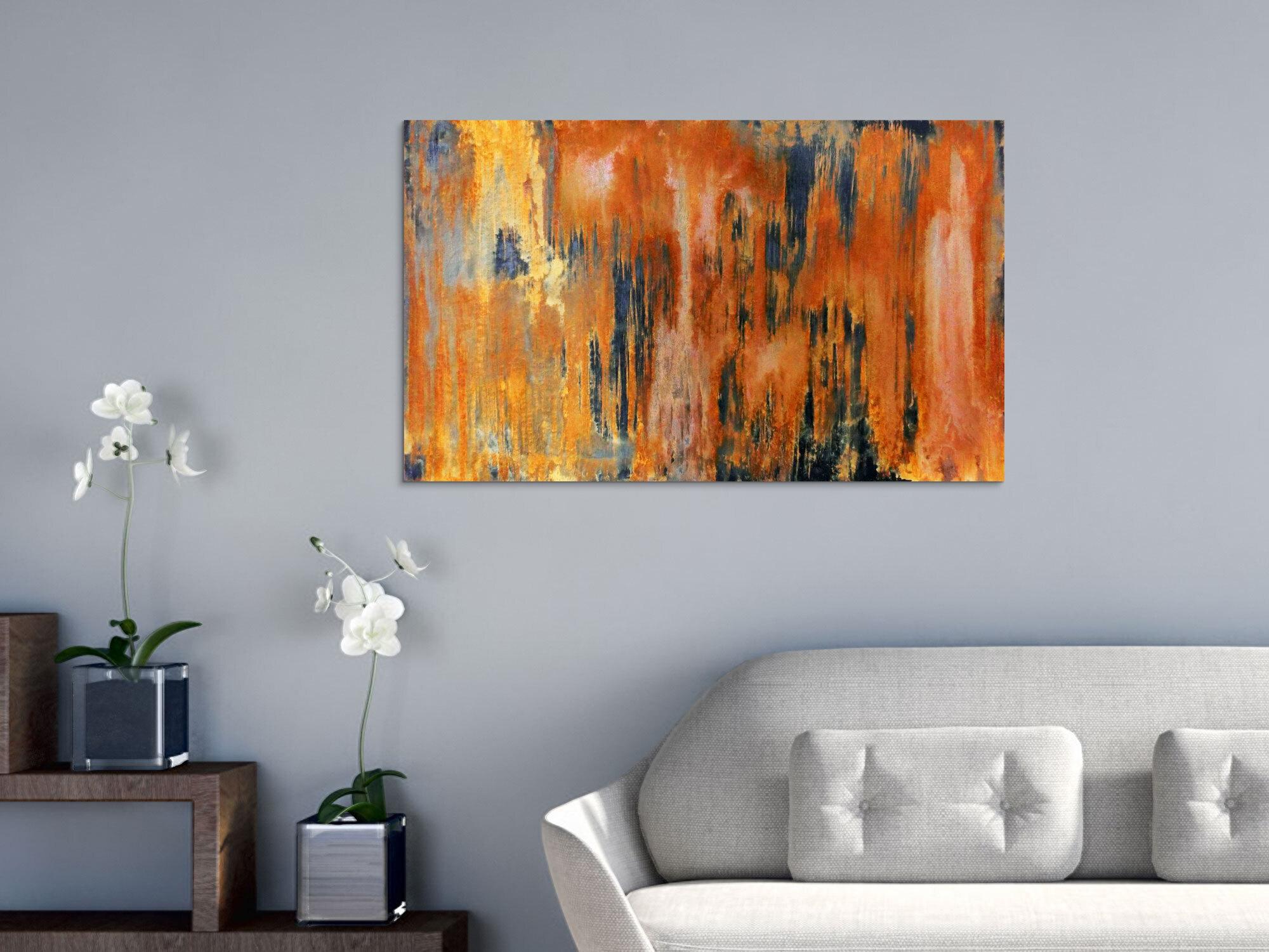 Abstraktes Rostbild - Kunst aus Rost