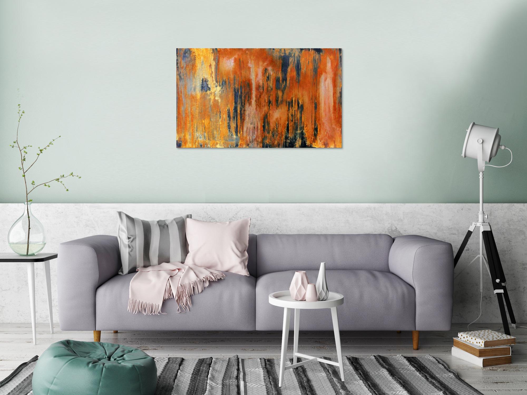 Abstraktes Rostbild - Kunst aus Rost