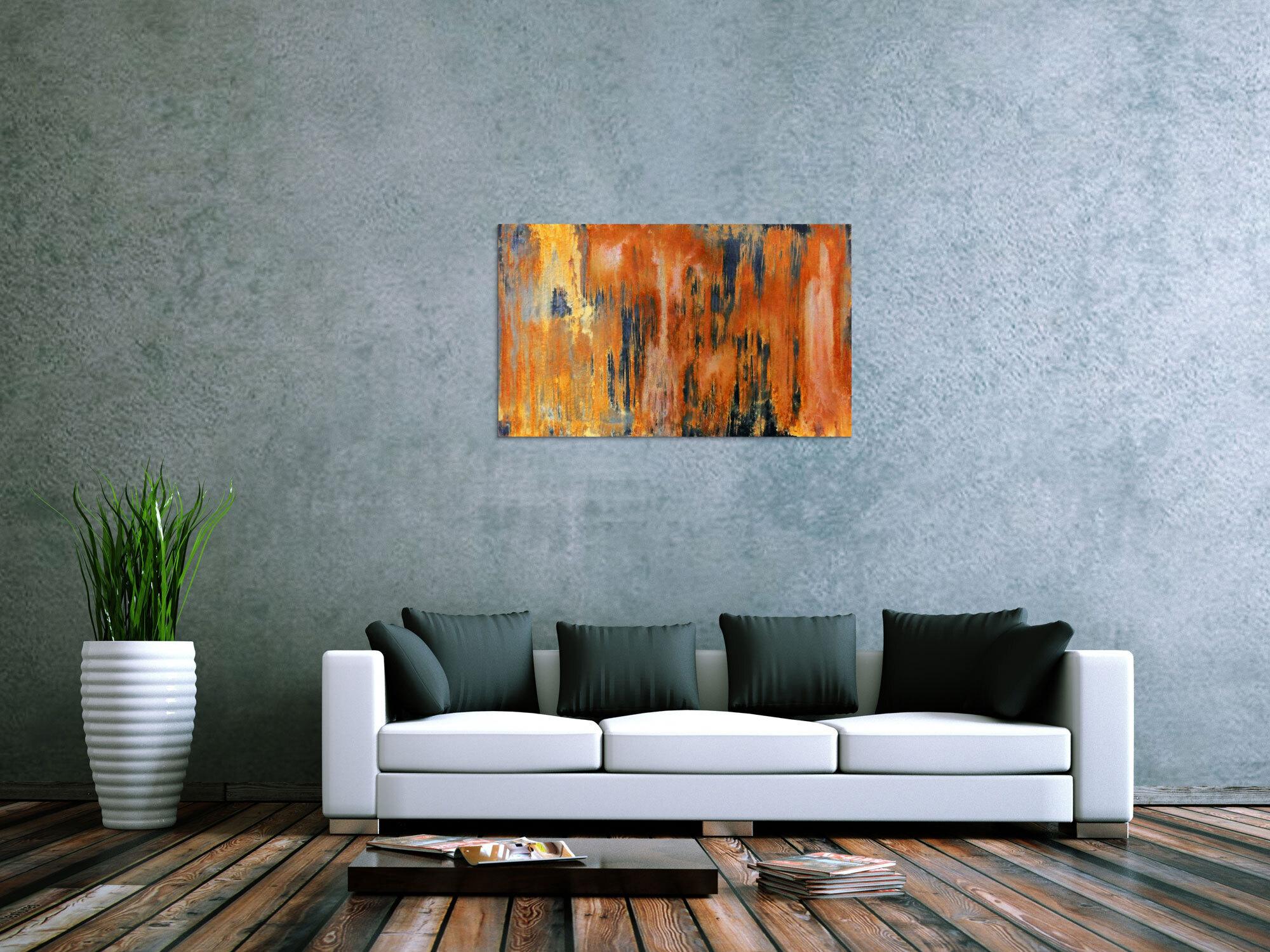 Abstraktes Rostbild - Kunst aus Rost