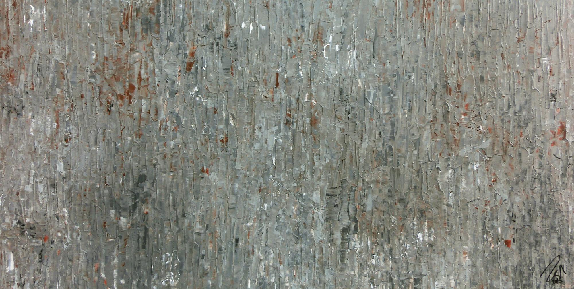 Abstraktes Acrylgemälde in grau und braun modern schlicht zeitgenössisch