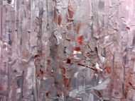 Detailaufnahme Abstraktes Acrylgemälde in grau und braun modern schlicht zeitgenössisch