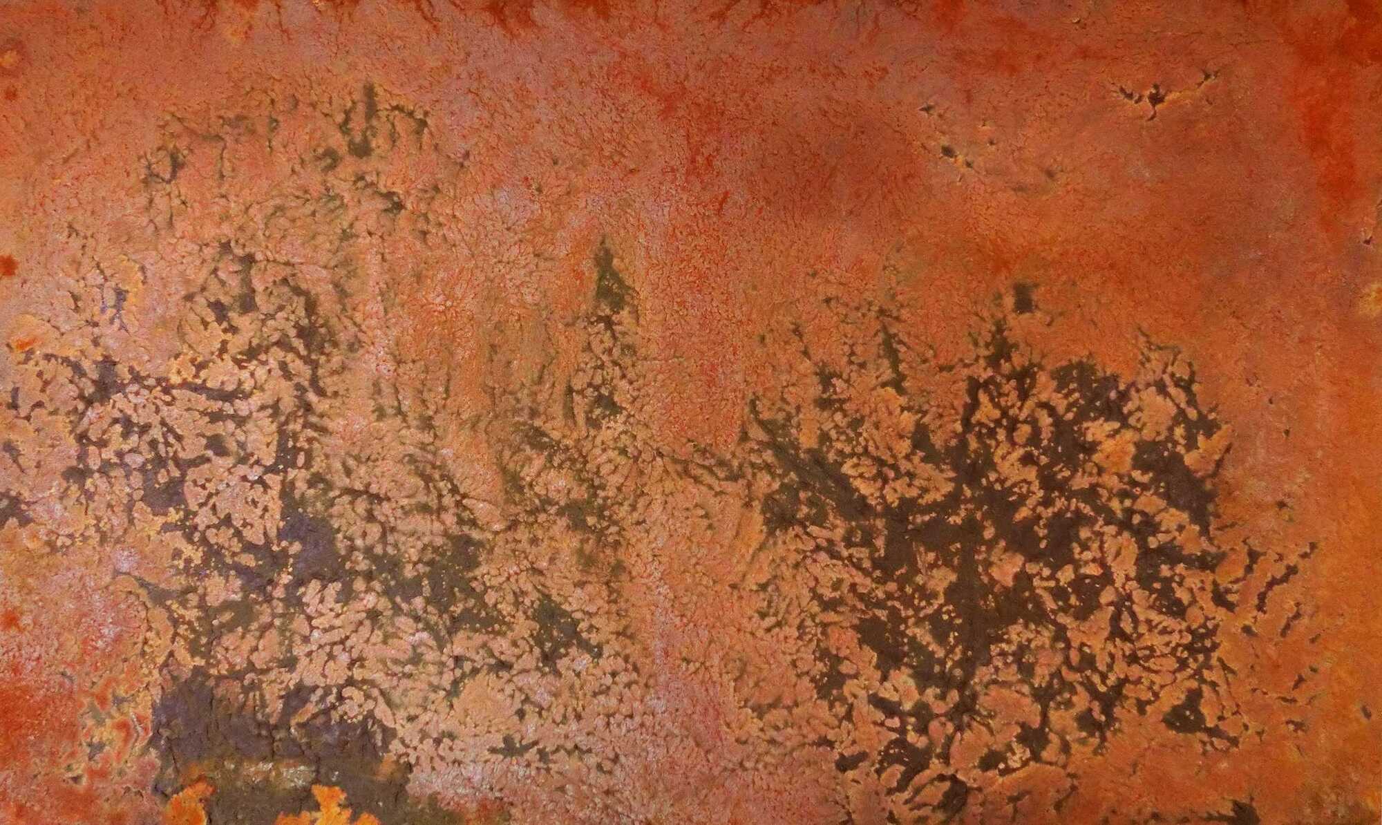 Abstraktes Rostbild - Kunst aus Rost