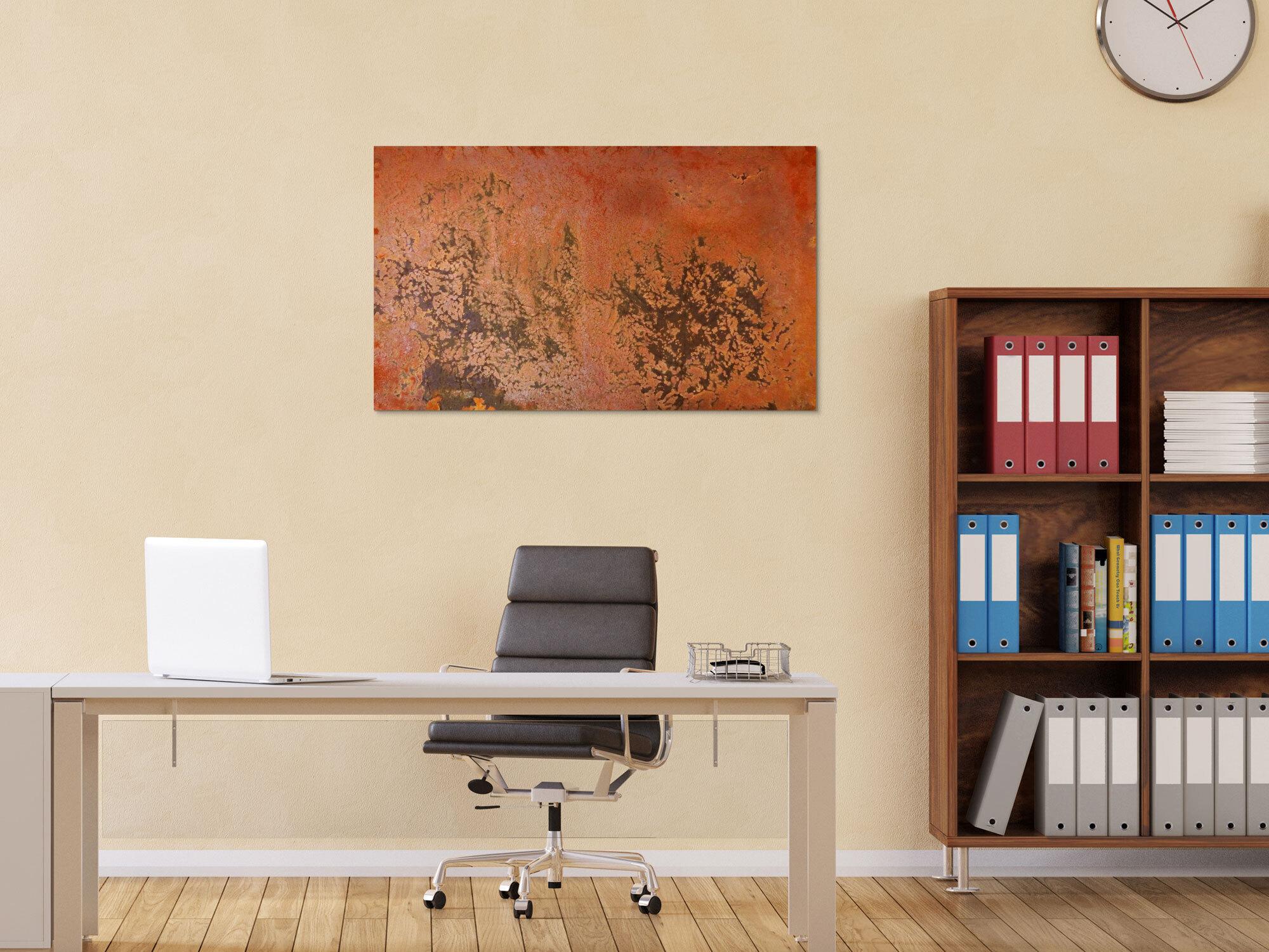 Abstraktes Rostbild - Kunst aus Rost