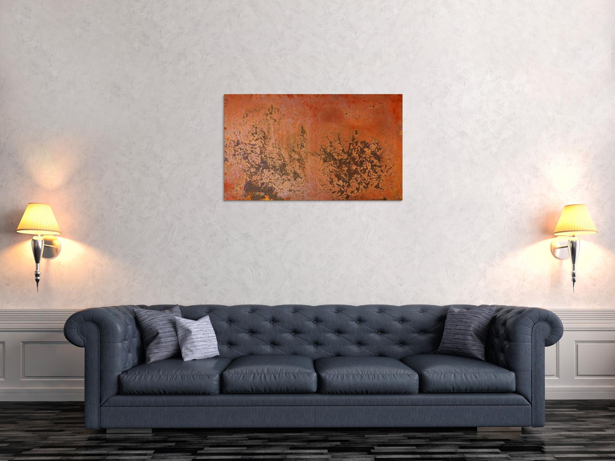 Abstraktes Rostbild - Kunst aus Rost