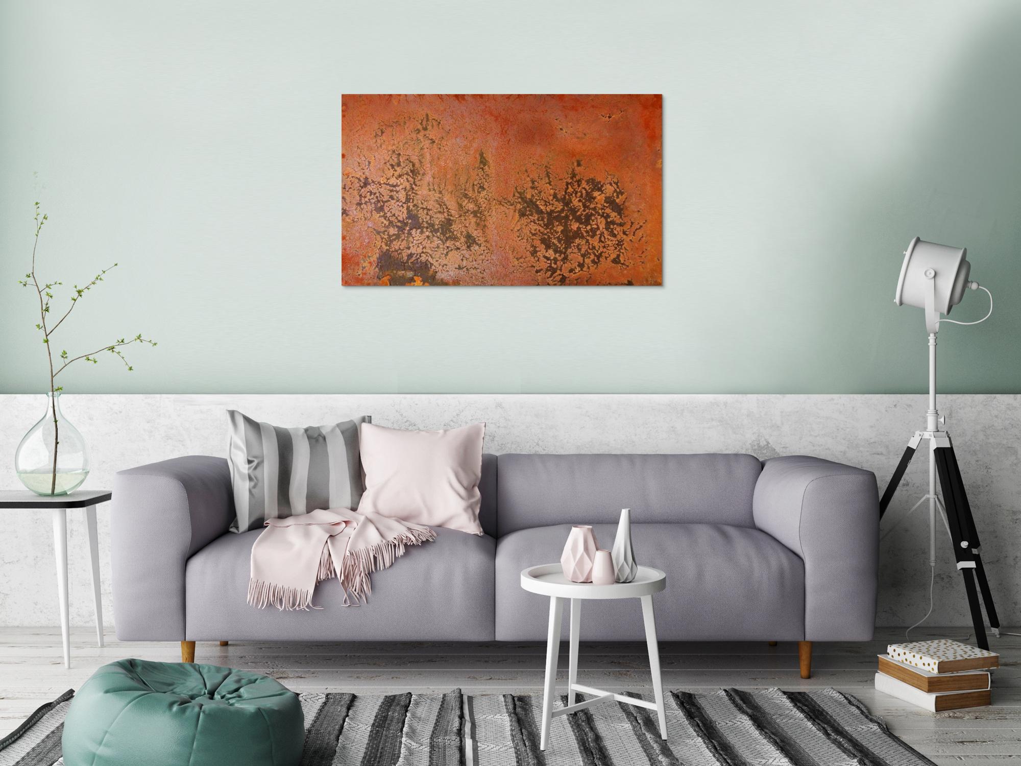 Abstraktes Rostbild - Kunst aus Rost