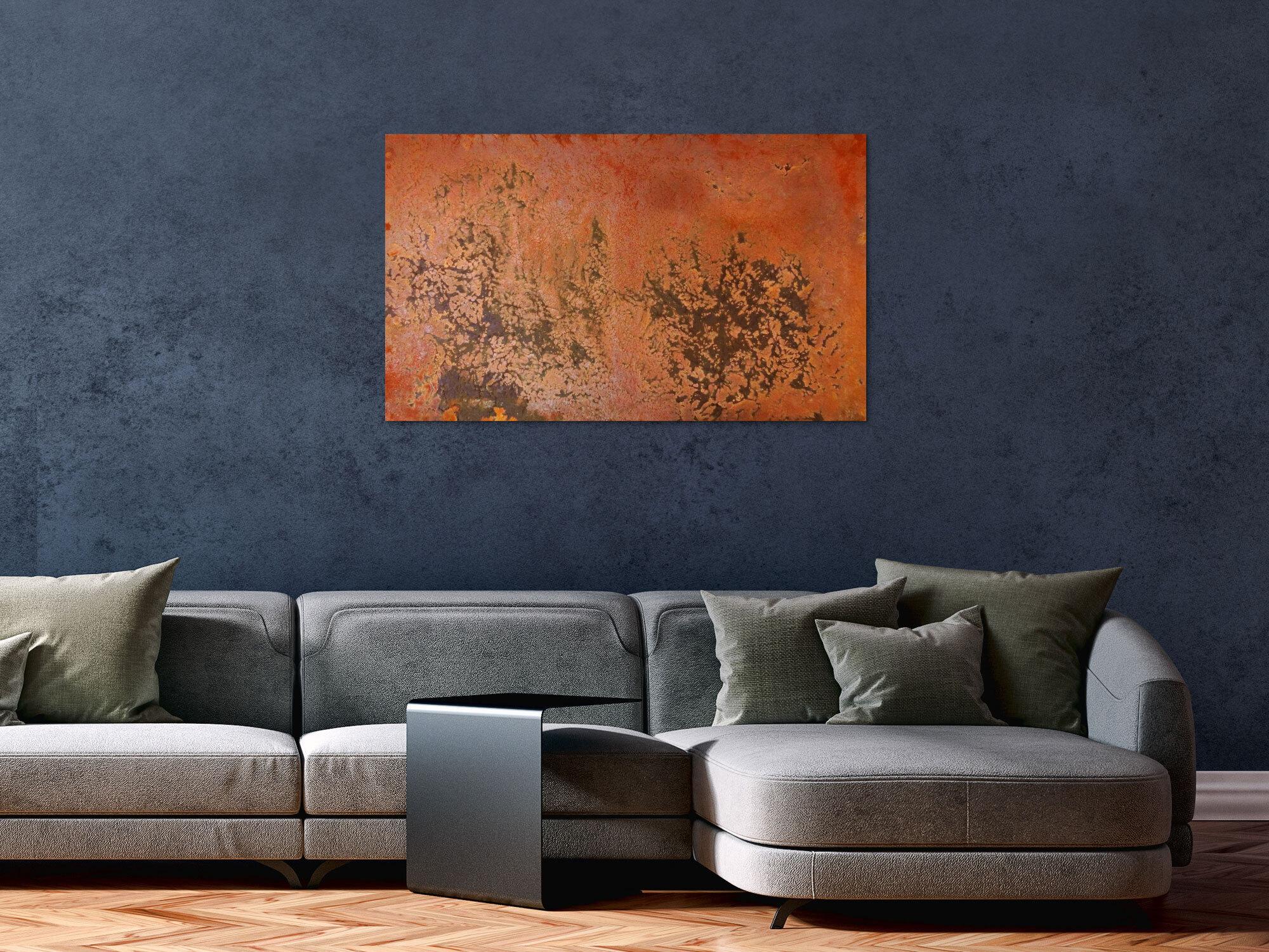 Abstraktes Rostbild - Kunst aus Rost