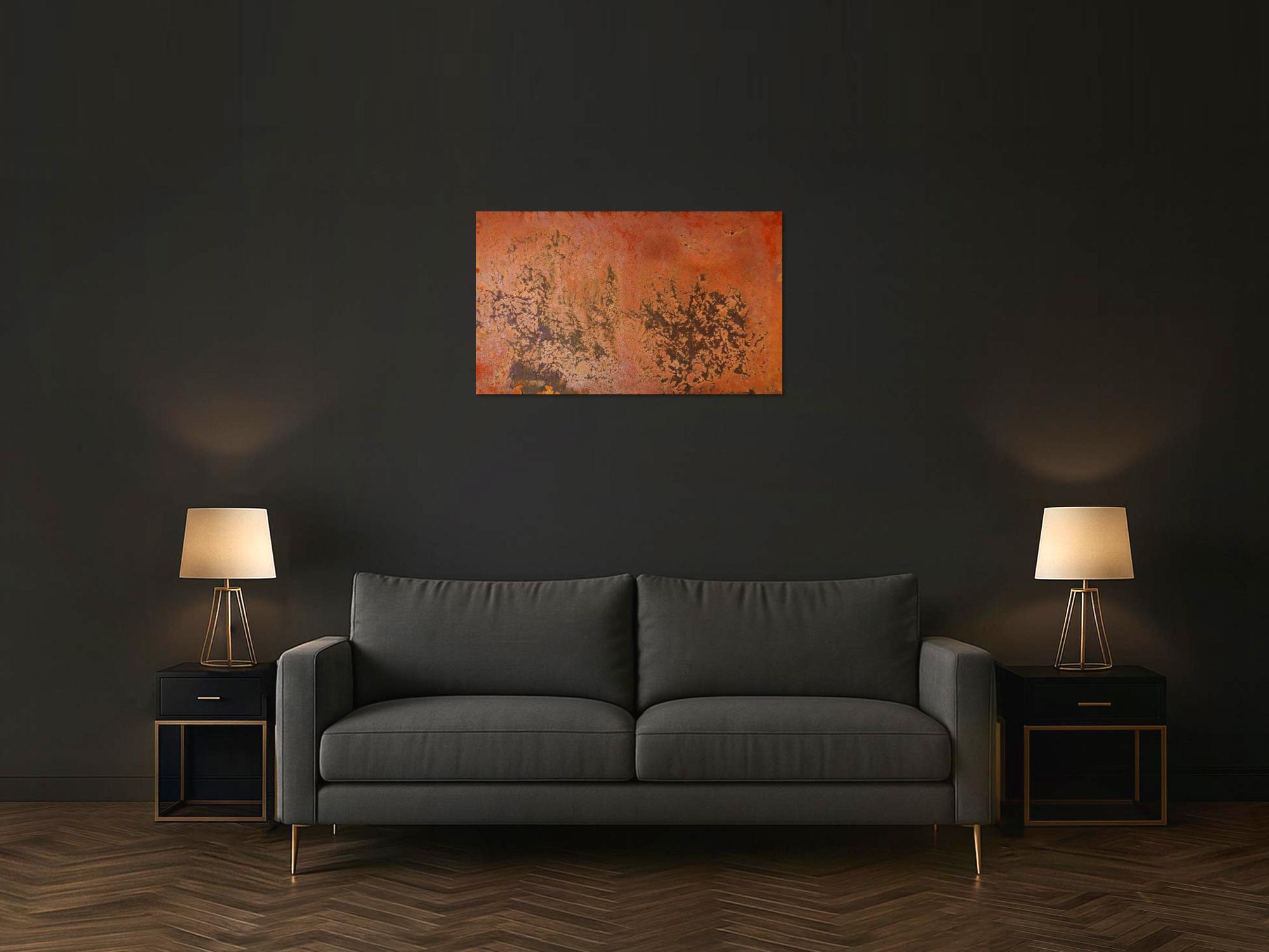 Abstraktes Rostbild - Kunst aus Rost