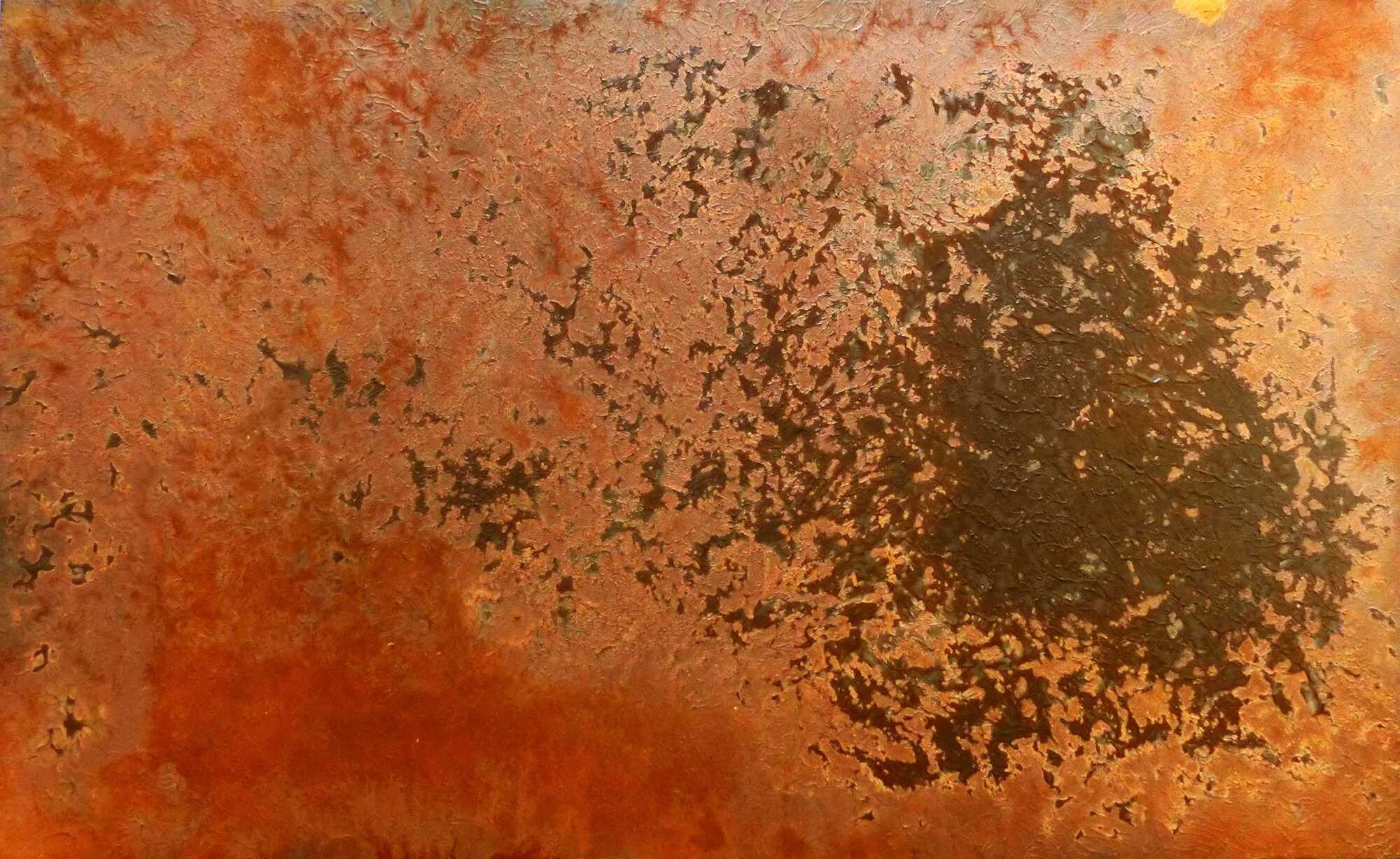 Abstraktes Rostbild - Kunst aus Rost