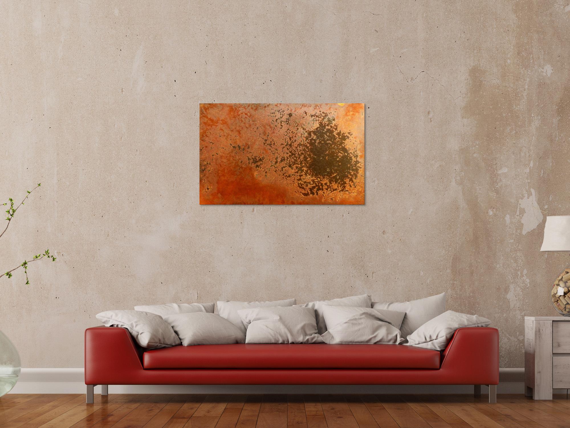 Abstraktes Rostbild - Kunst aus Rost