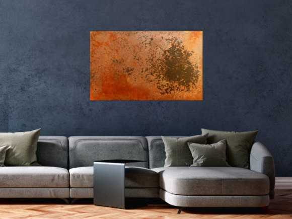 Abstraktes Rostbild - Kunst aus Rost