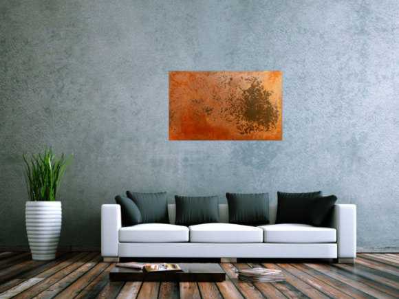 Abstraktes Rostbild - Kunst aus Rost