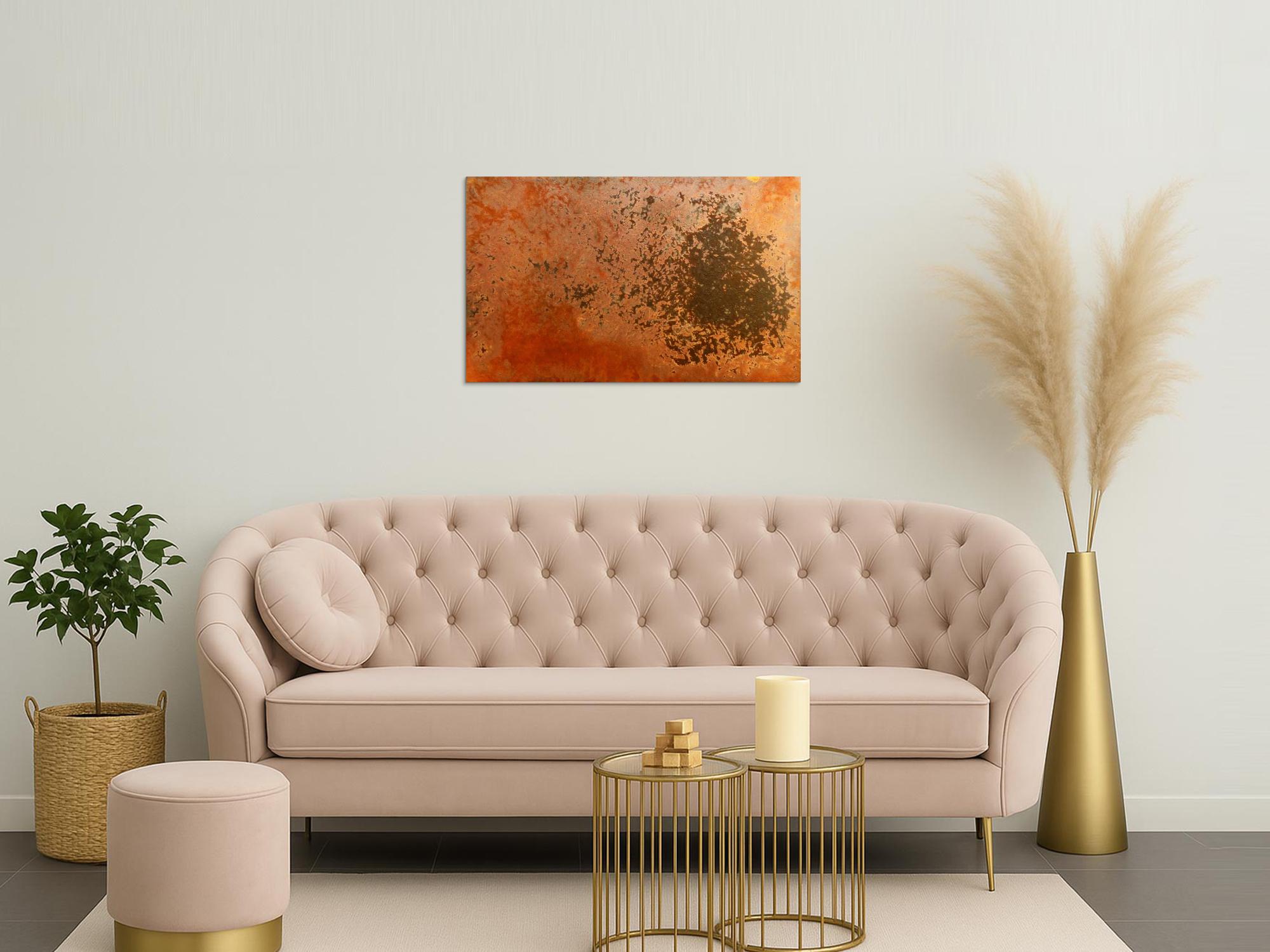 Abstraktes Rostbild - Kunst aus Rost